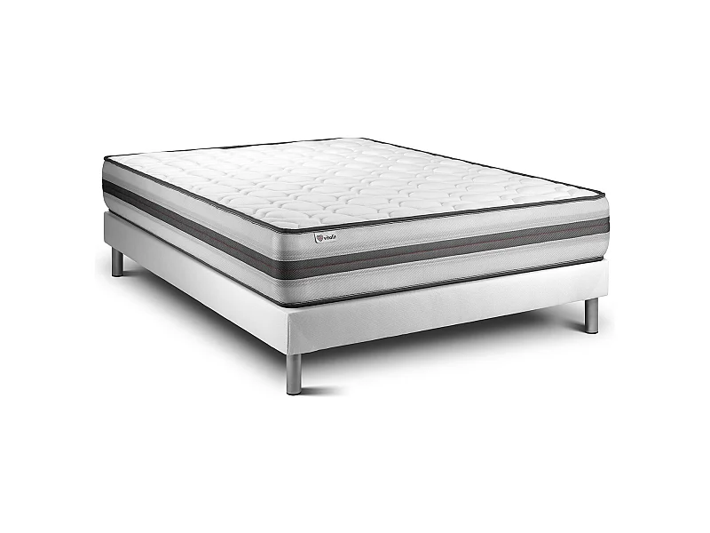 Ensemble Matelas Sommier 135x200 cm - Vitalpower Recover