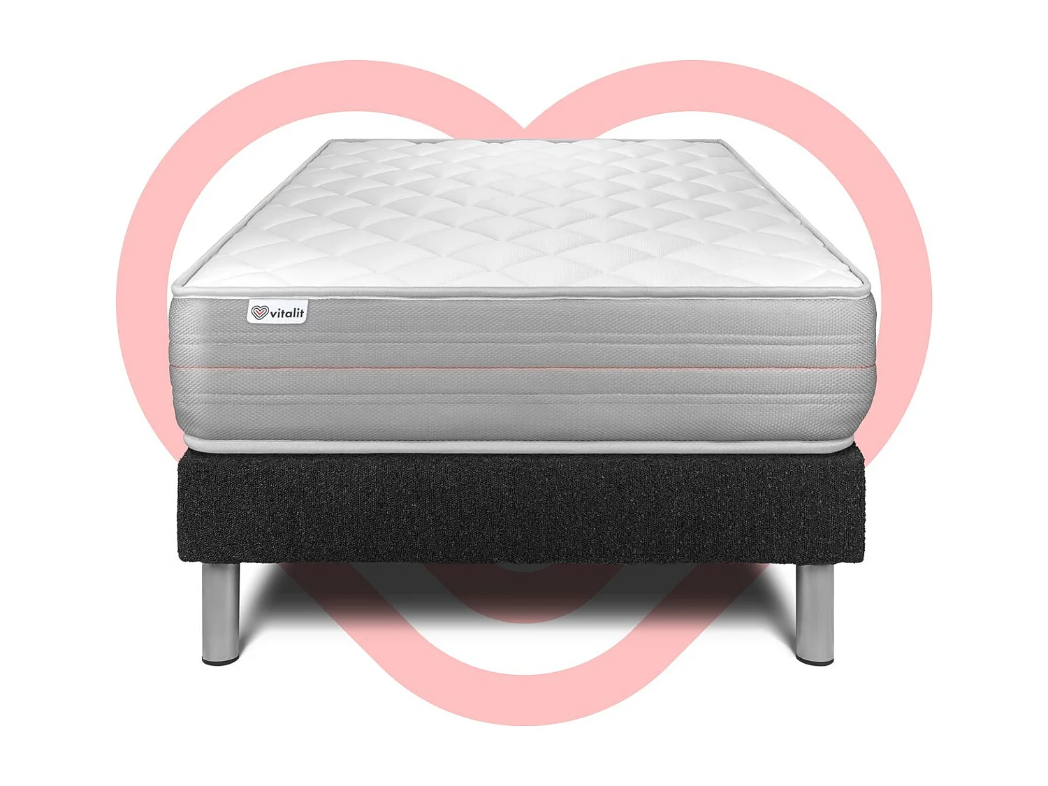 Ensemble Matelas Sommier 120x200 cm - Vitalmemo