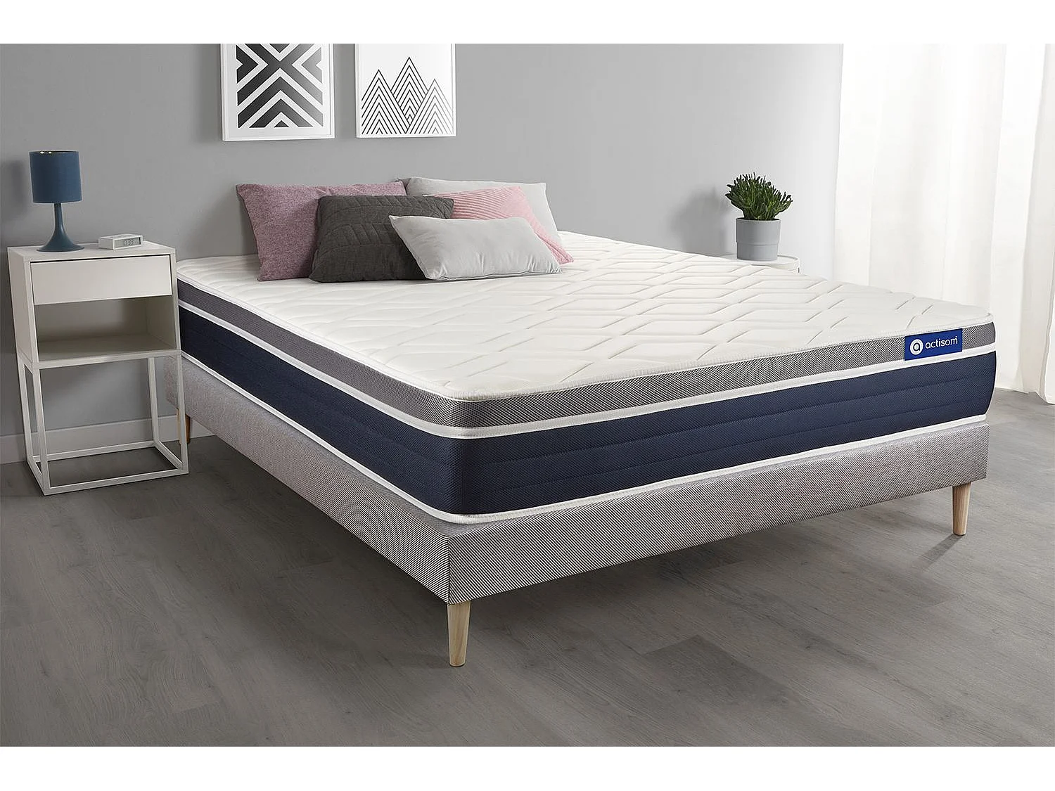 Ensemble Matelas Sommier 160x190 cm - Actimemo Confort