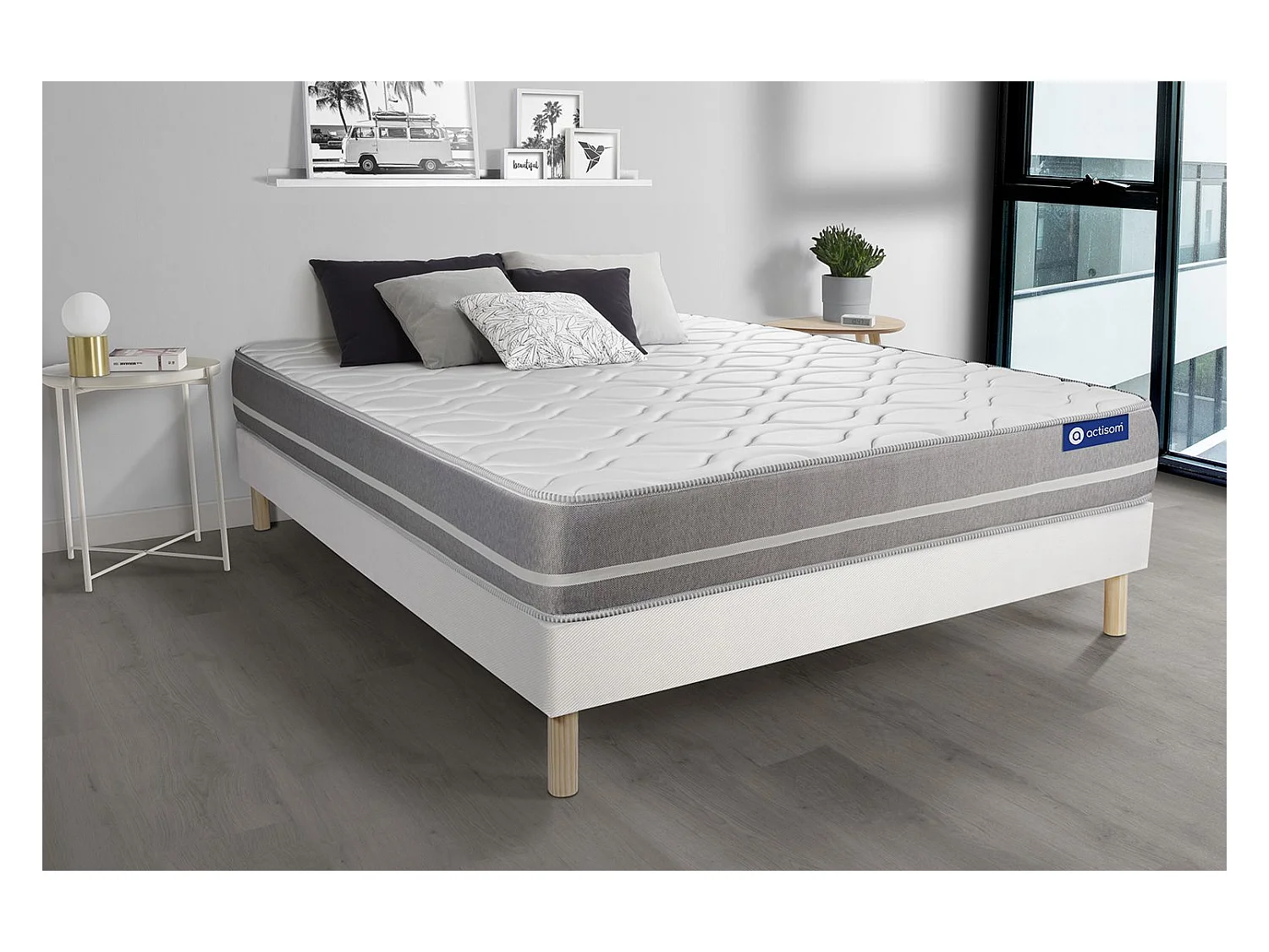 Ensemble Matelas Sommier 150x200 cm - Actilatex Touch