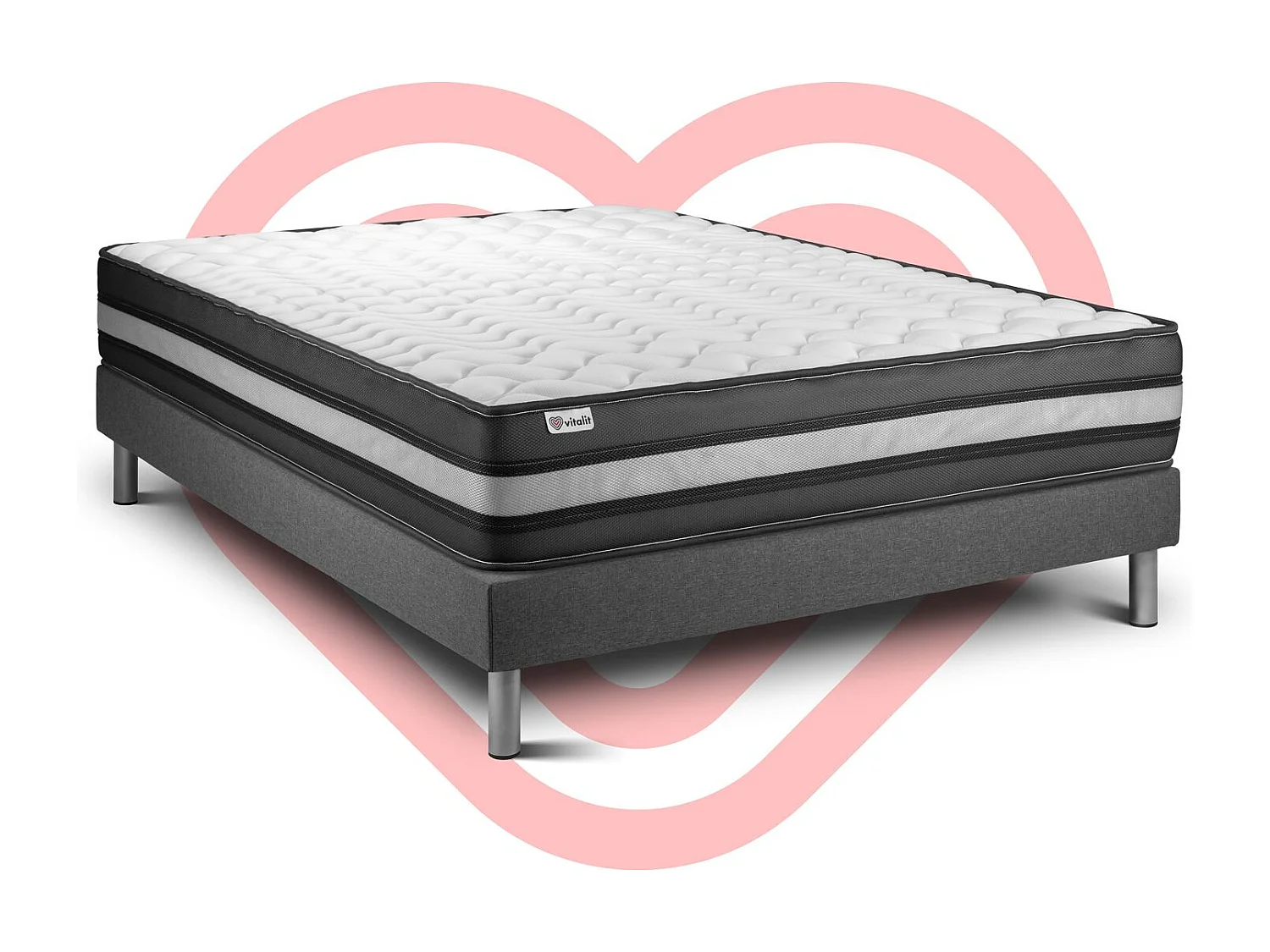 Ensemble Matelas Sommier 160x190 cm - Vital Power Zen
