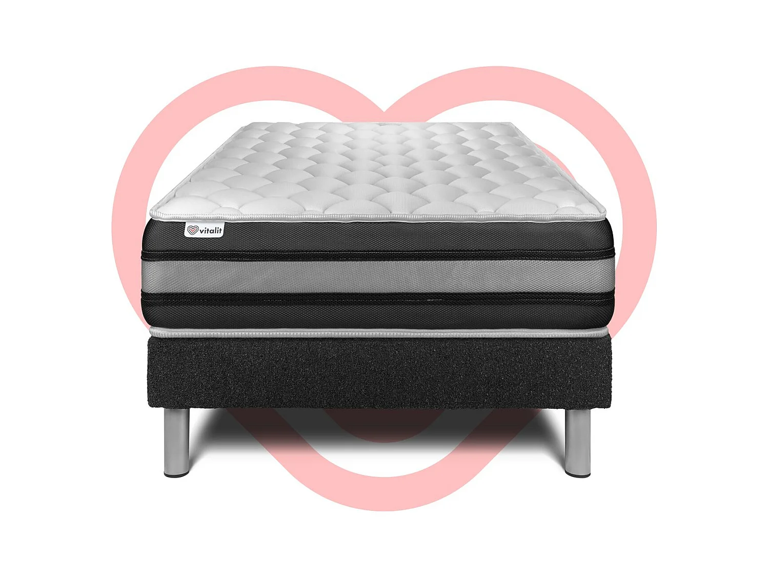 Ensemble Matelas Sommier 120x200 cm - Vitalspring Zen