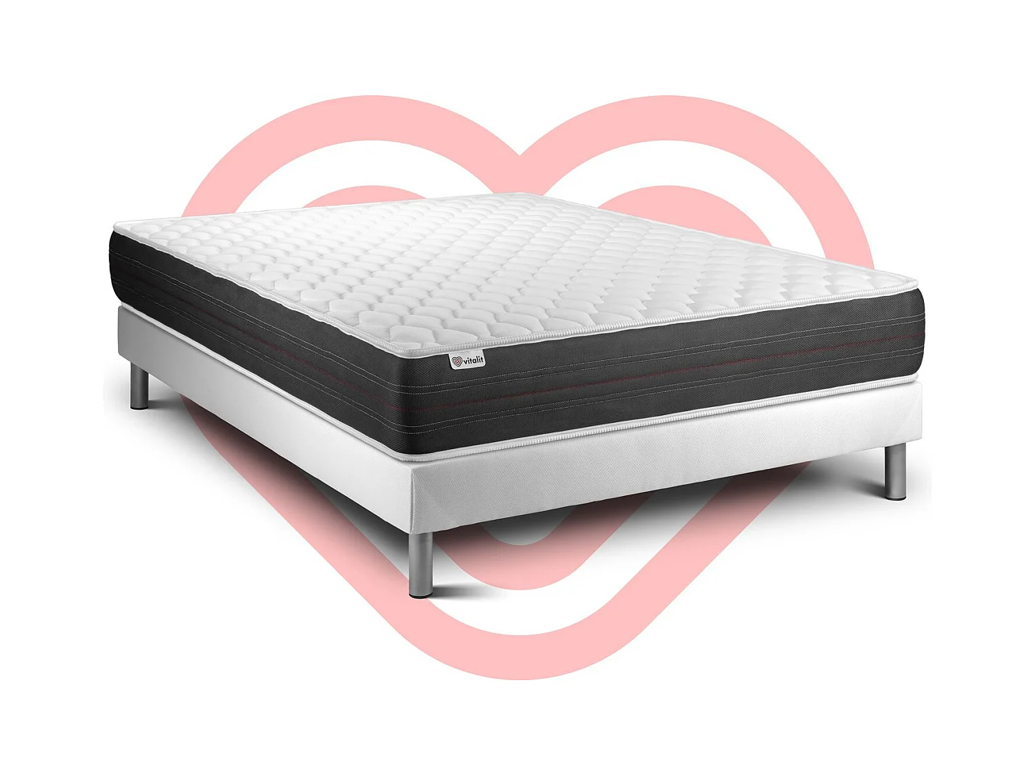 Ensemble Matelas Sommier 160x190 cm - Vitalspring