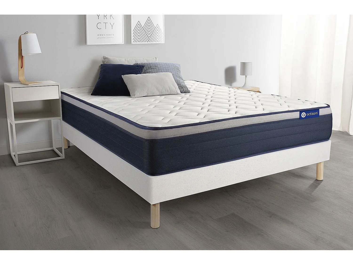 Ensemble Matelas Sommier 150x200 cm - Actilatex Max