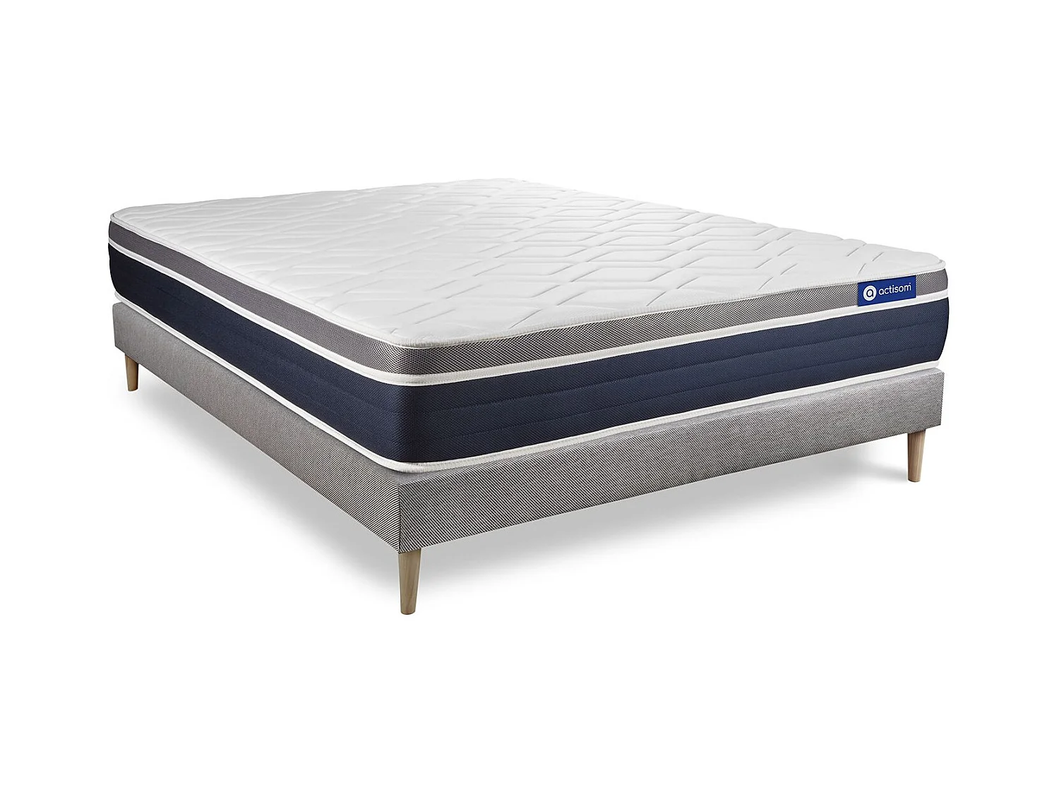 Ensemble Matelas Sommier 150x190 cm - Actilatex Confort
