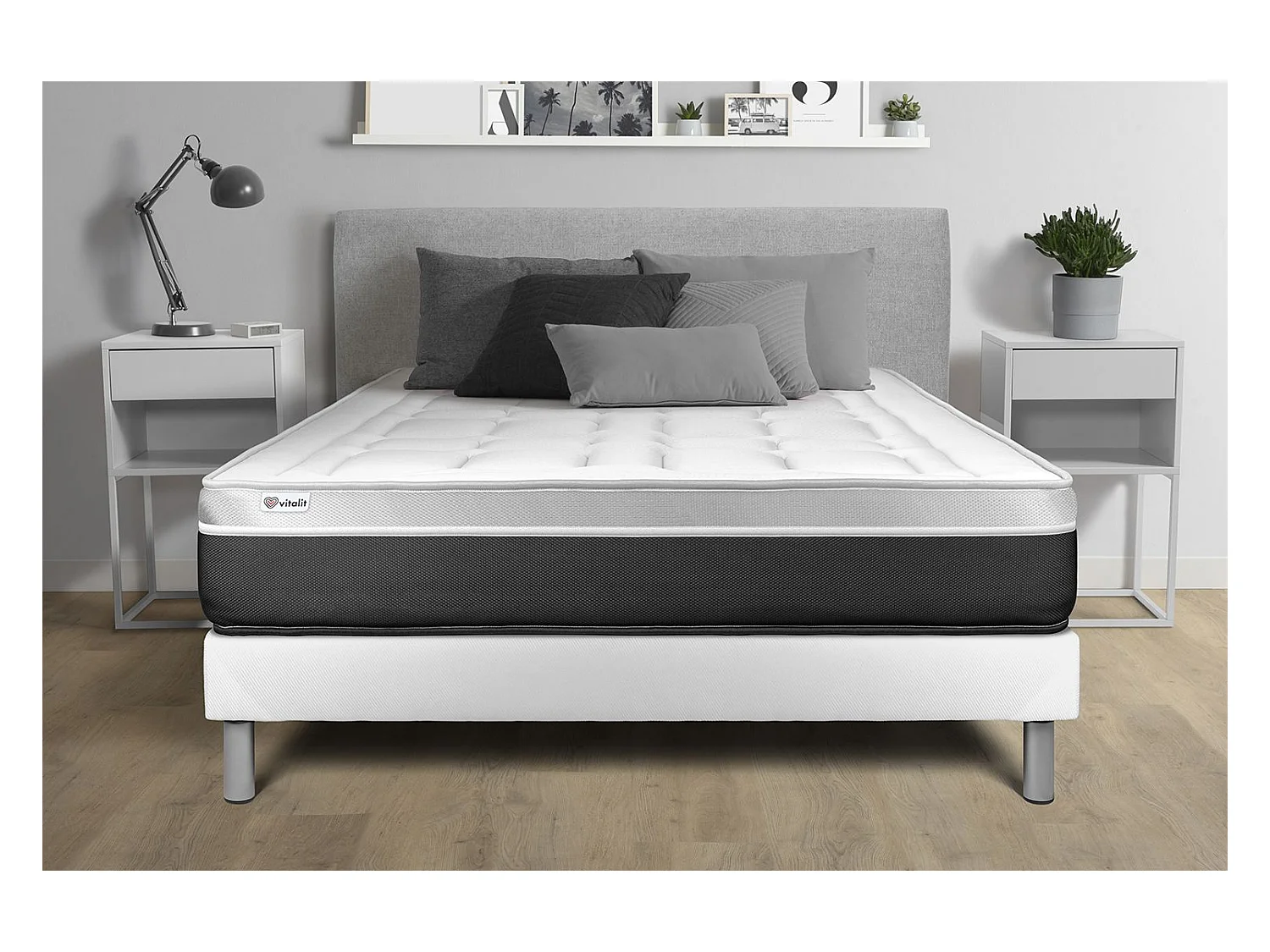 Ensemble Matelas Sommier 135x190 cm - Vital Soft