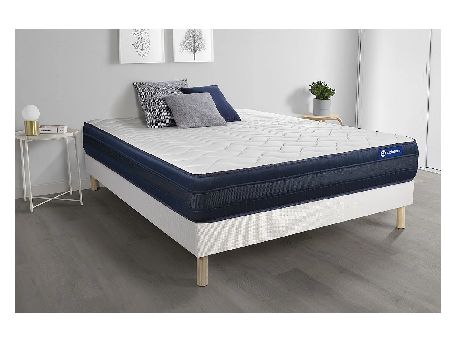 Ensemble Matelas Sommier 150x200 cm - Actilatex Tech