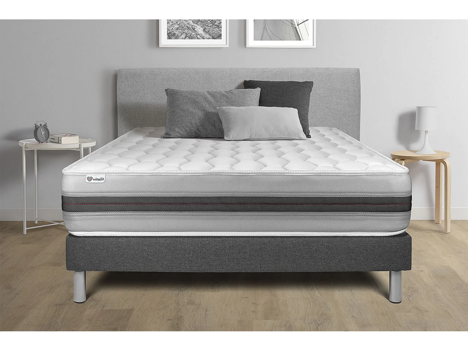 Ensemble Matelas Sommier 150x200 cm - Vitalspring Recover