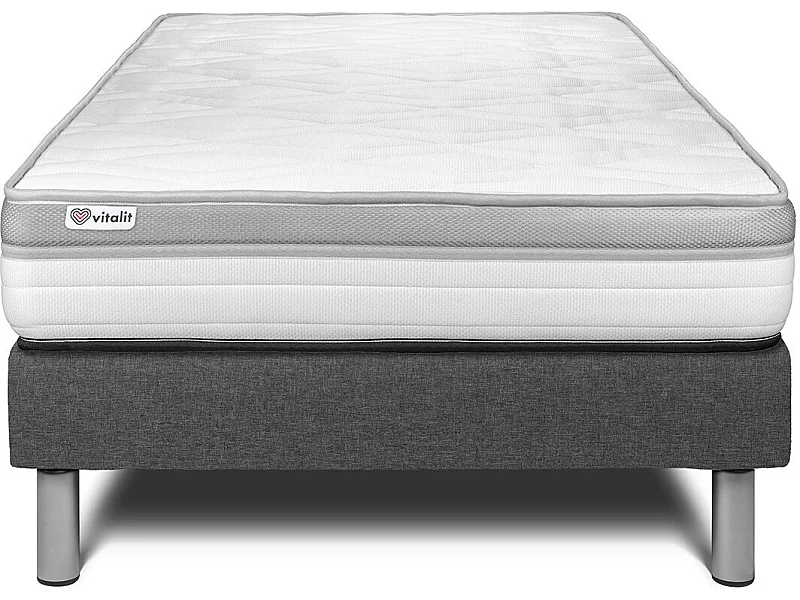 Conjunto VITAL RELAX 120 x 200 cm somier Kit gris