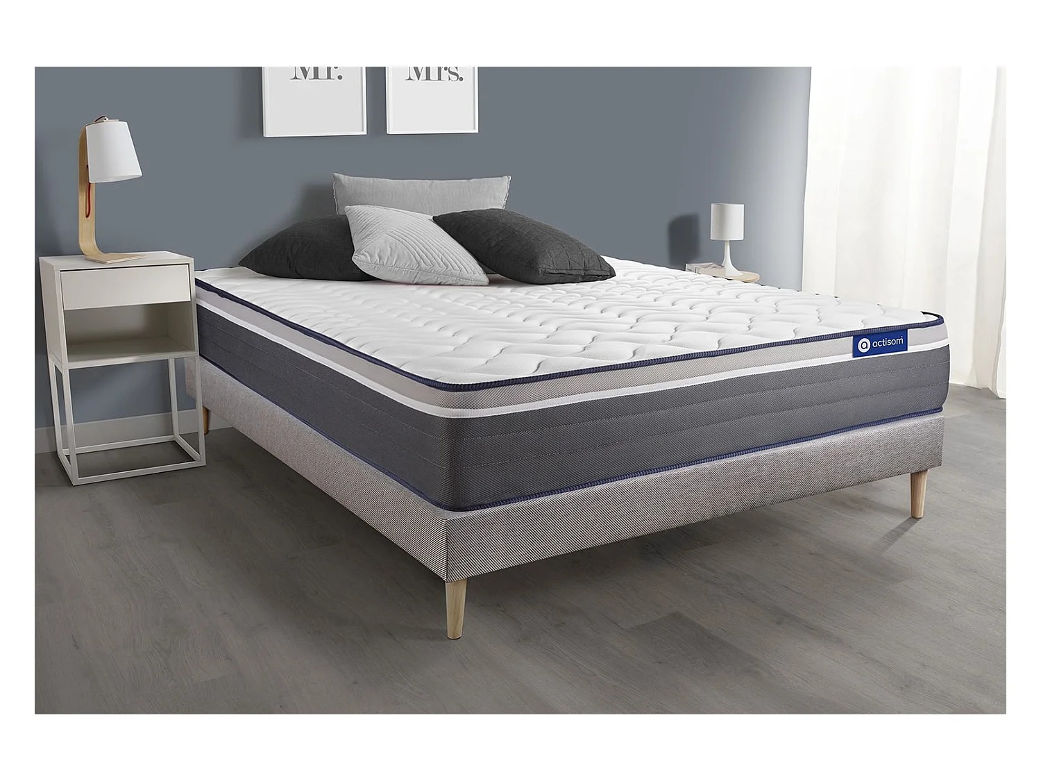 Ensemble Matelas Sommier 135x190 cm - Actiflex Plus