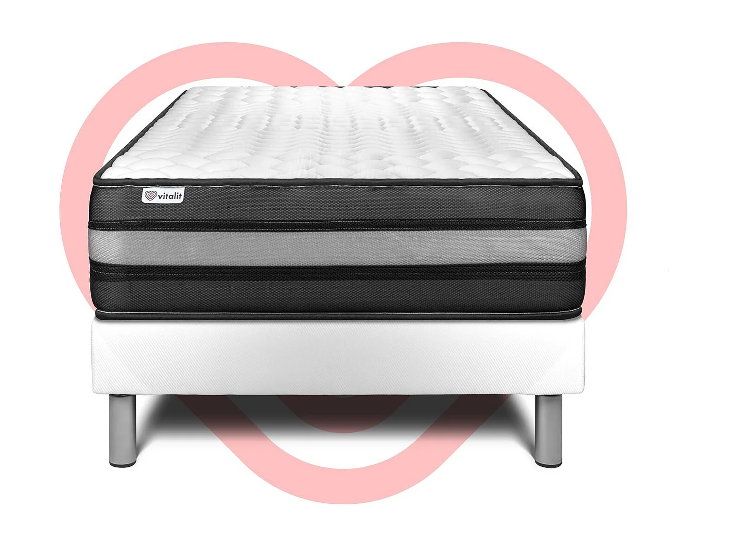 Ensemble Matelas Sommier 120x190 cm - Vital Power Zen