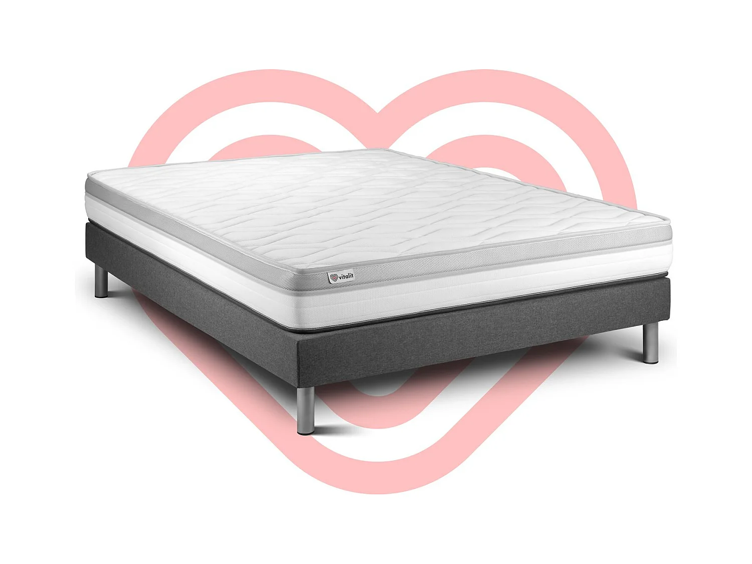 Ensemble Matelas Sommier 160x190 cm - Vital Relax