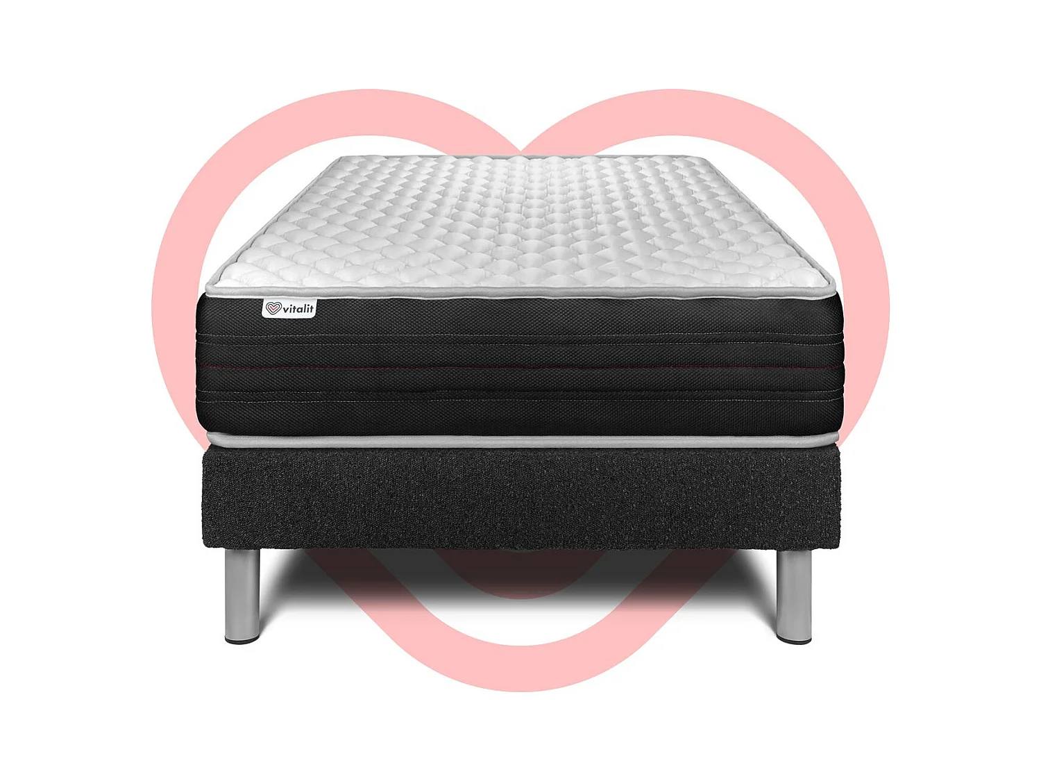 Ensemble Matelas Sommier 120x200 cm - Vitalmemo One