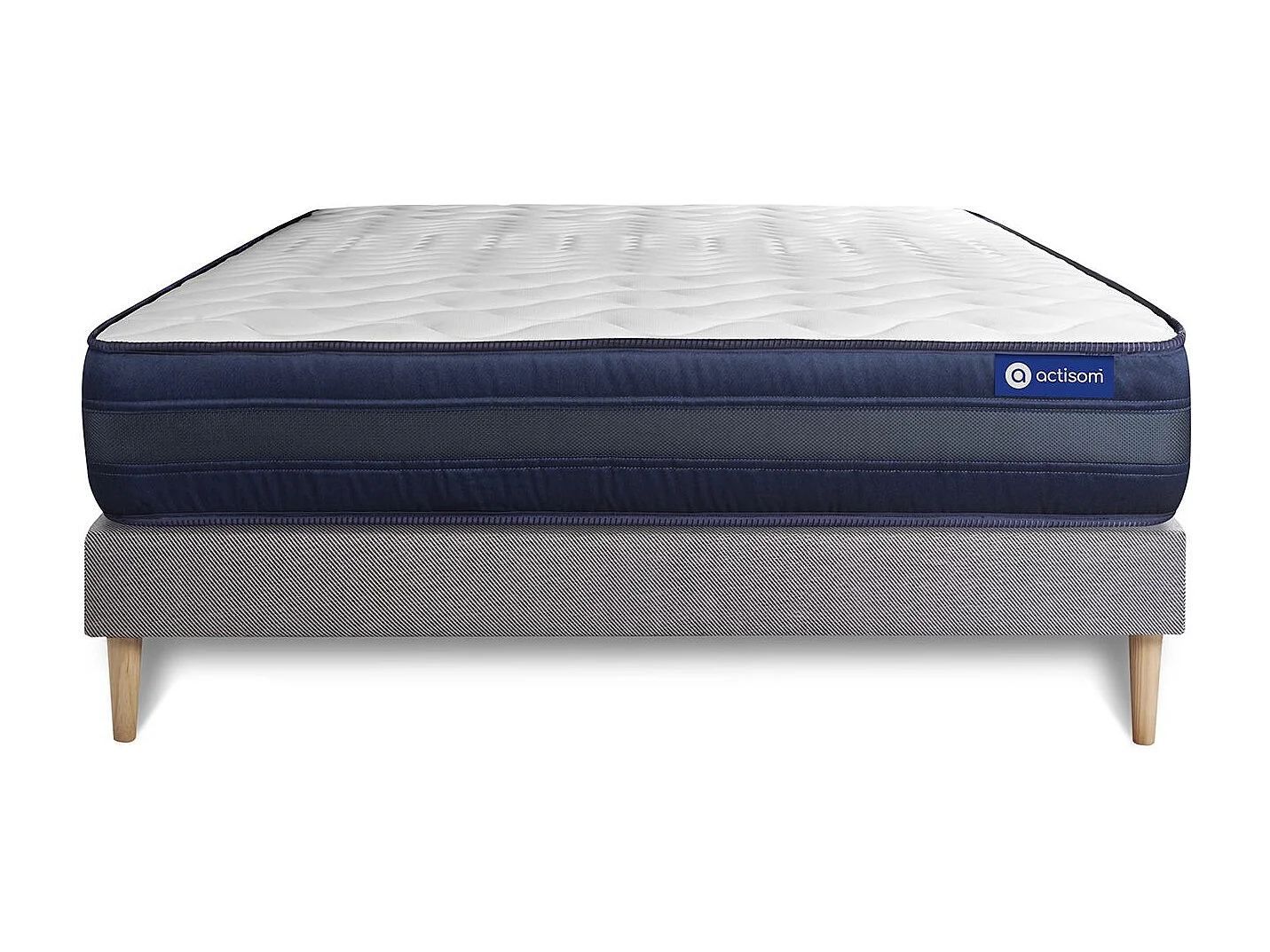 Lattenbodem en Actimemo tech matras 150x200cm , matrasdikte : 24 cm , traagschuim , zeer stevig, 5 comfortzones