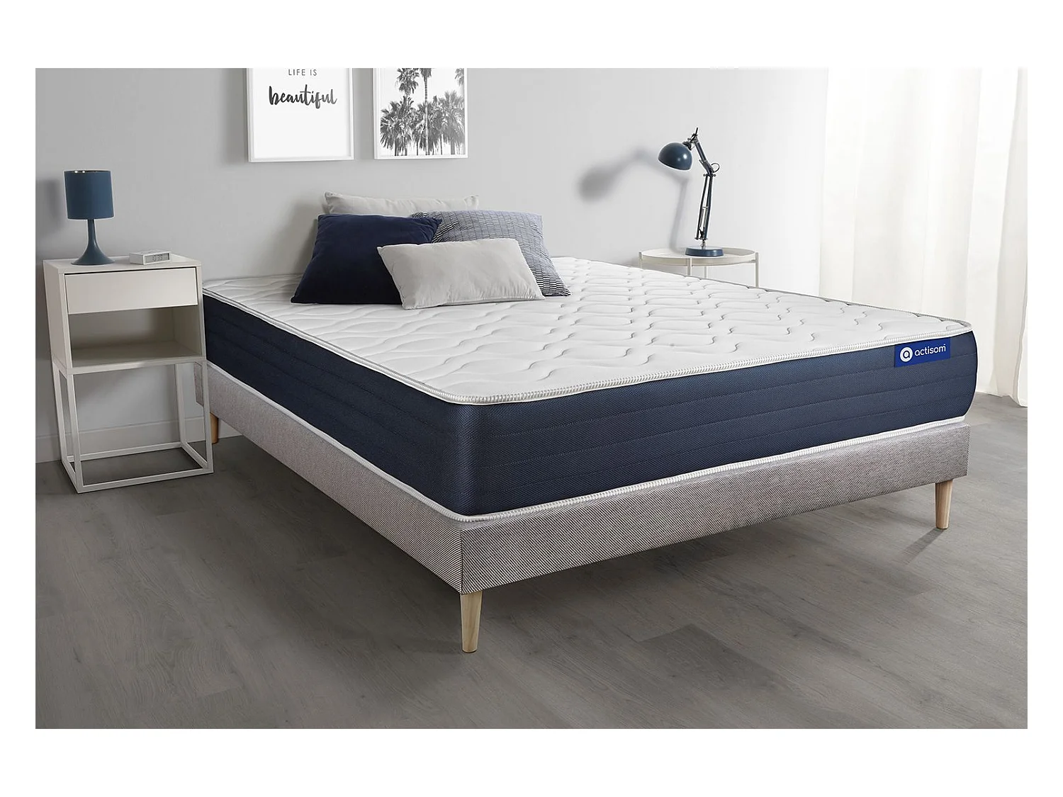 Ensemble Matelas Sommier 150x190 cm - Actilatex Sleep