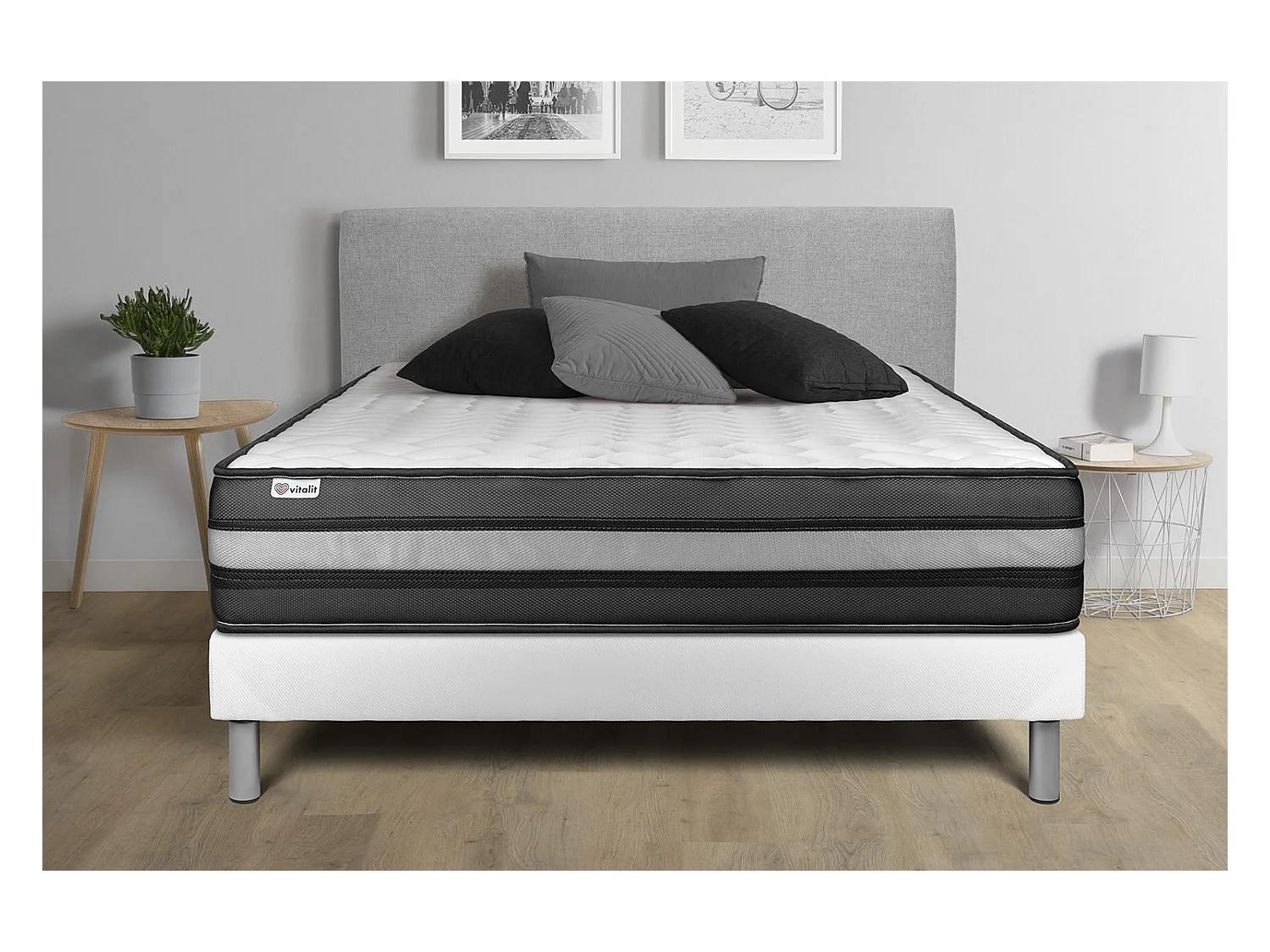 Ensemble Matelas Sommier 150x190 cm - Vital Power Zen