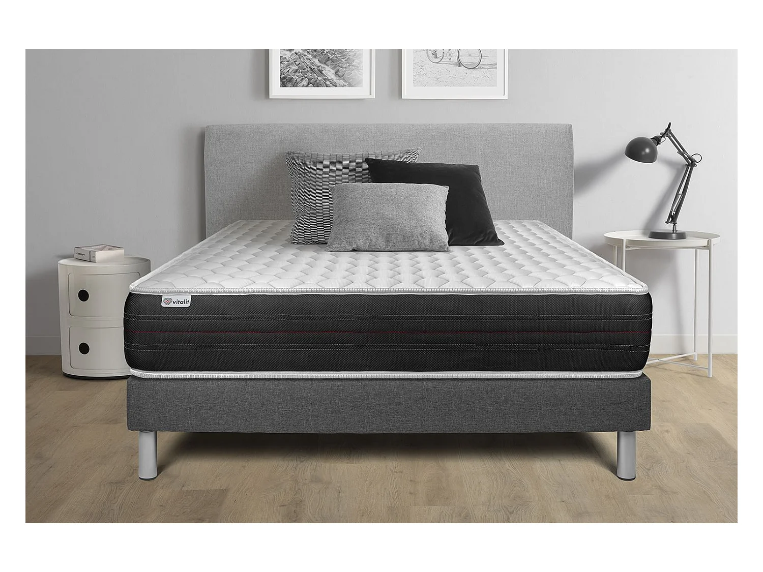 Ensemble Matelas Sommier 135x190 cm - Vitalspring