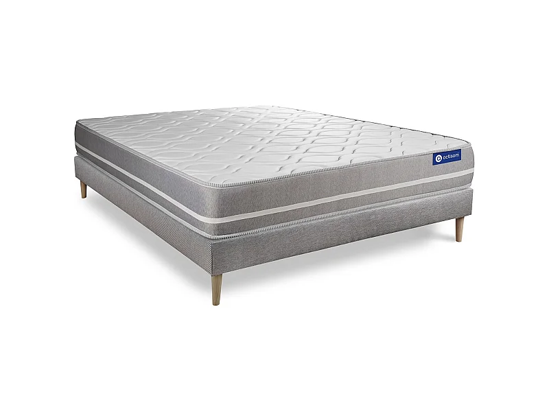 Actiflex touch matratze 150x200cm + Bettgestell mit lattenrost - Dicke : 20cm - Taschenfederkern- H3