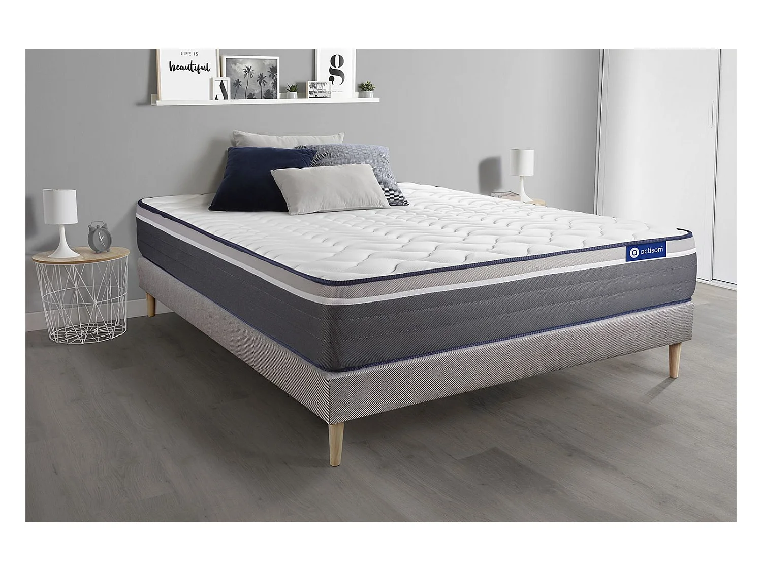 Ensemble Matelas Sommier 160x190 cm - ActiMemo Plus