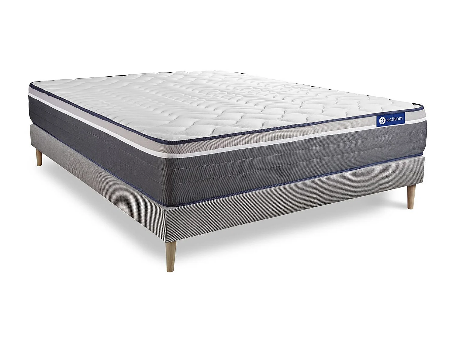 Ensemble Matelas Sommier 160x190 cm - ActiMemo Plus