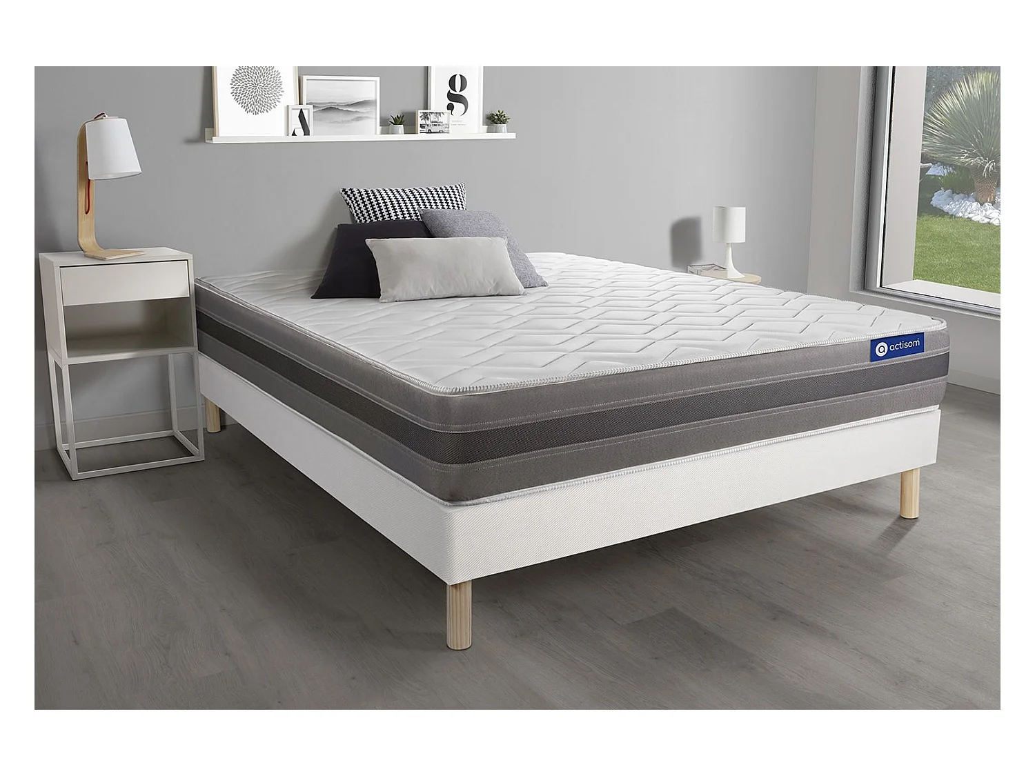 Ensemble Matelas Sommier 135x200 cm - Actimemo Relax