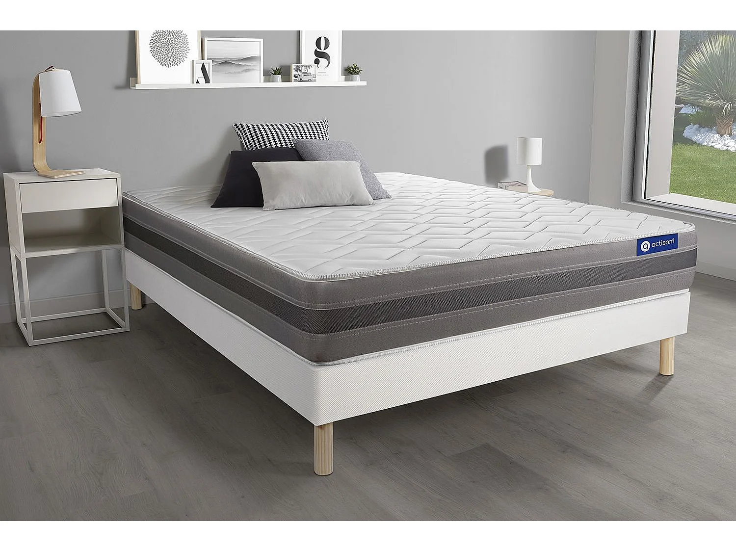 Ensemble Matelas Sommier 135x200 cm - Actimemo Relax