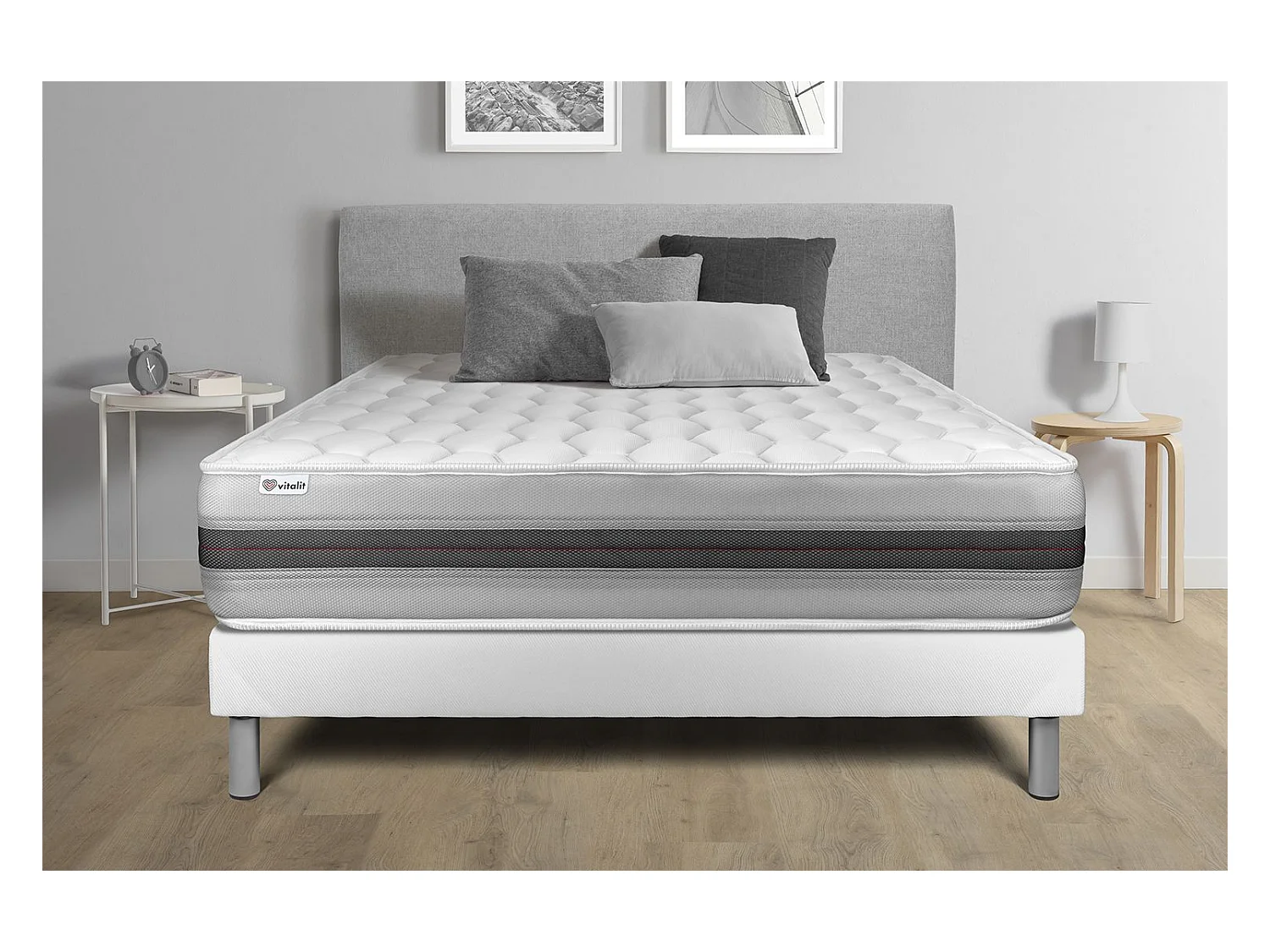 Ensemble Matelas Sommier 135x190 cm - Vitalspring Recover