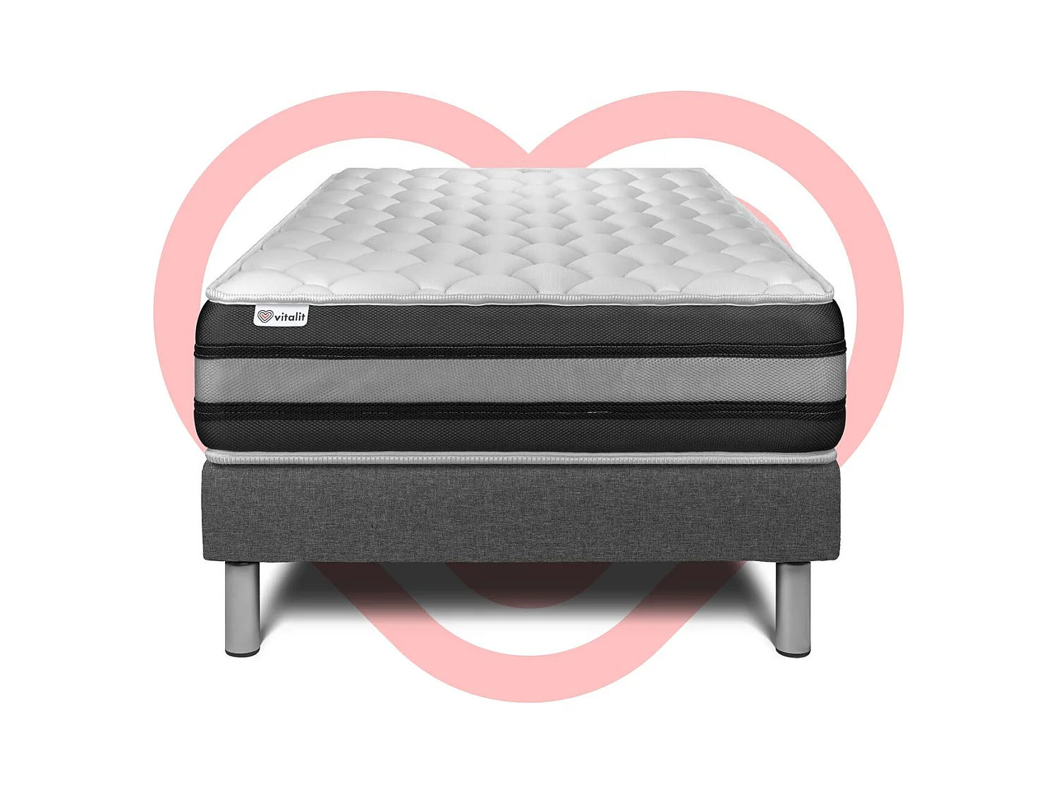 Ensemble Matelas Sommier 120x190 cm - Vitalspring Zen