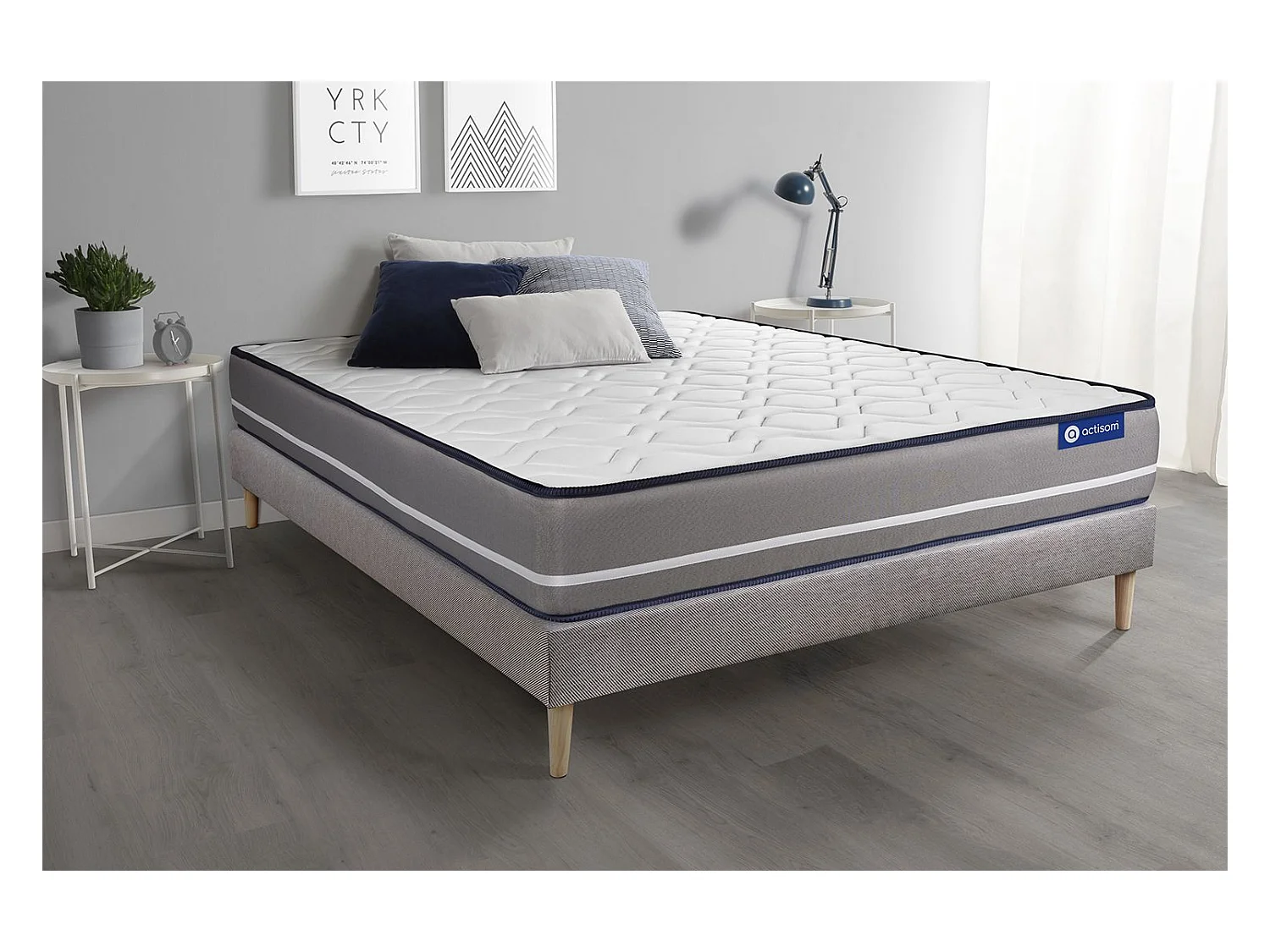 Ensemble Matelas Sommier 160x190 cm - Actimemo Pur