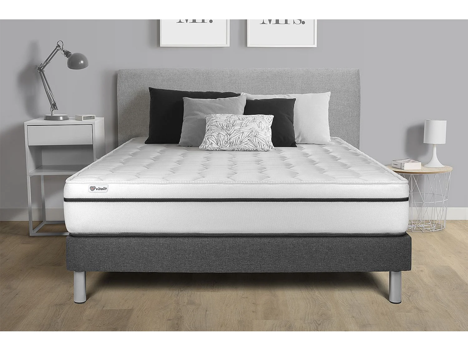 Ensemble Matelas Sommier 150x200 cm - Vital Spa