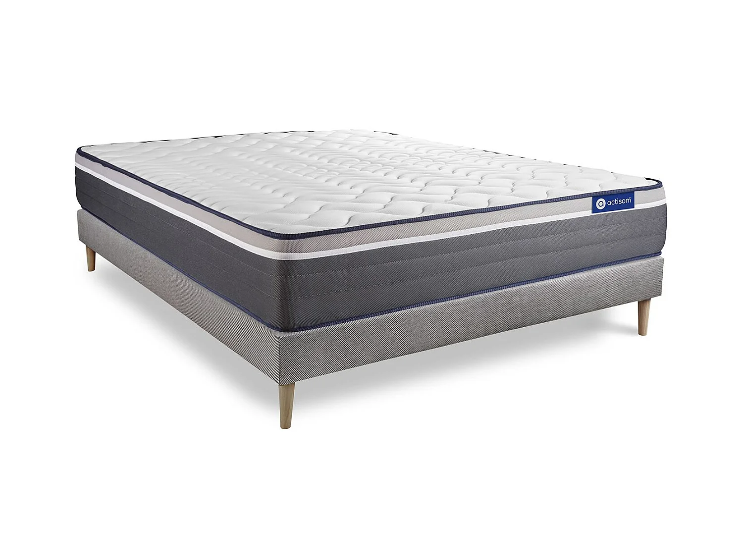 Ensemble Matelas Sommier 135x190 cm - Actilatex Plus