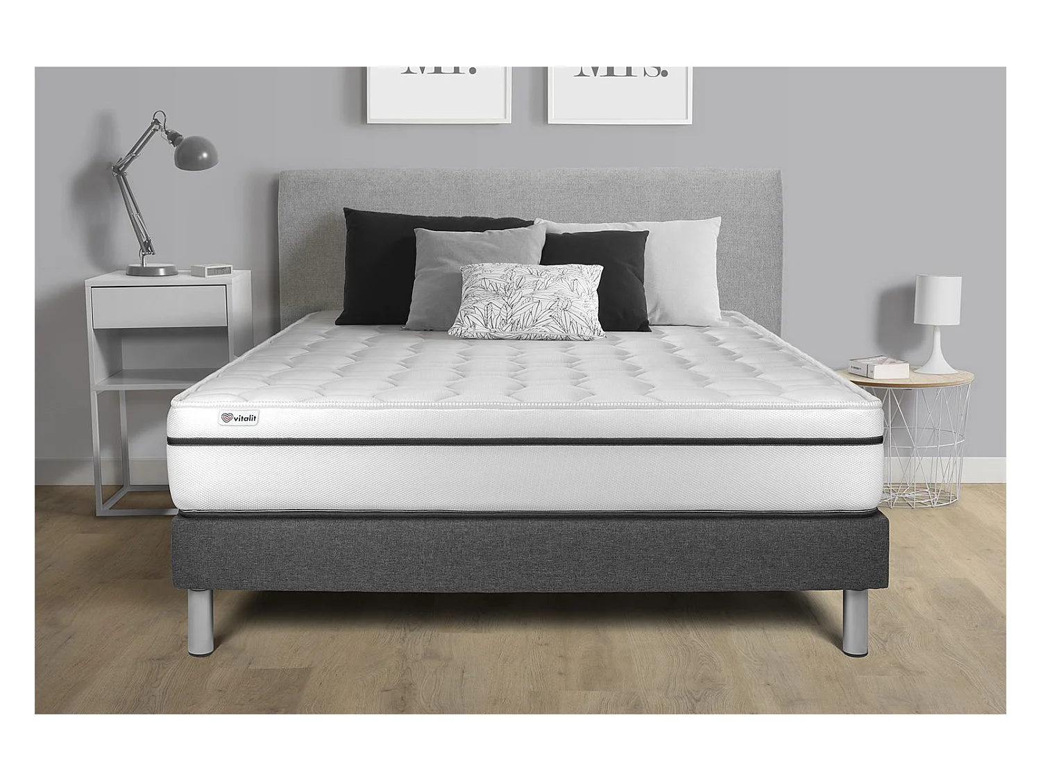 Ensemble Matelas Sommier 135x190 cm - Vital Spa