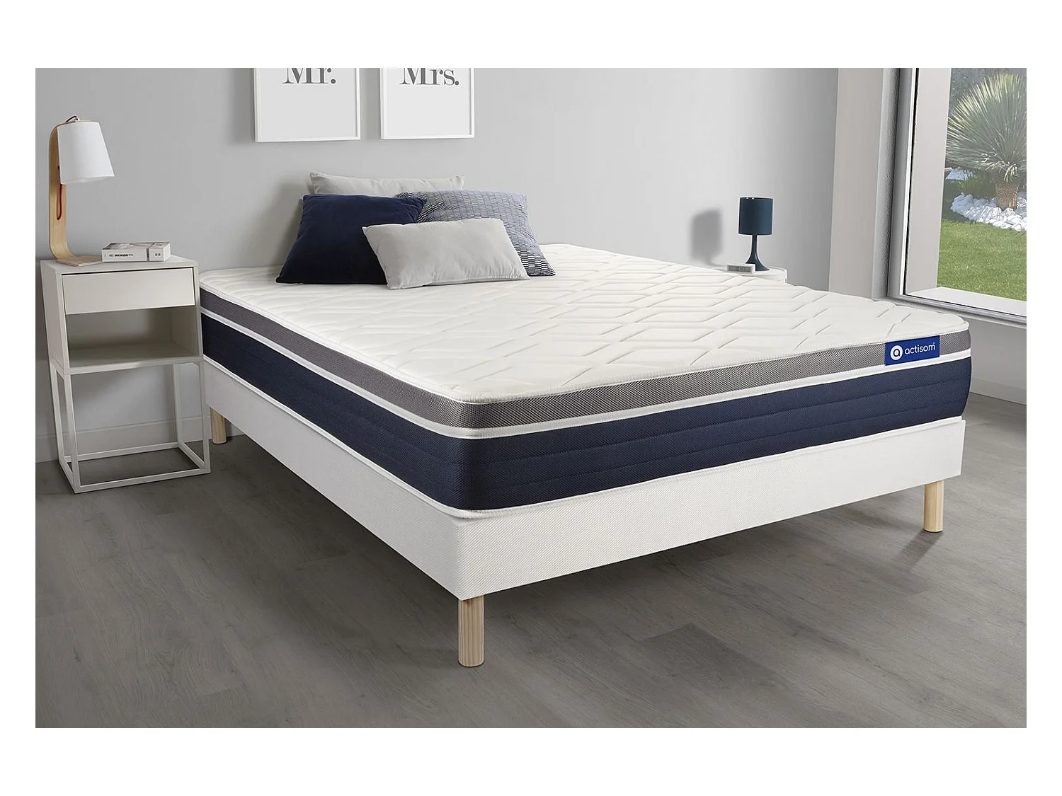 Ensemble Matelas Sommier 160x190 cm - Actilatex Confort