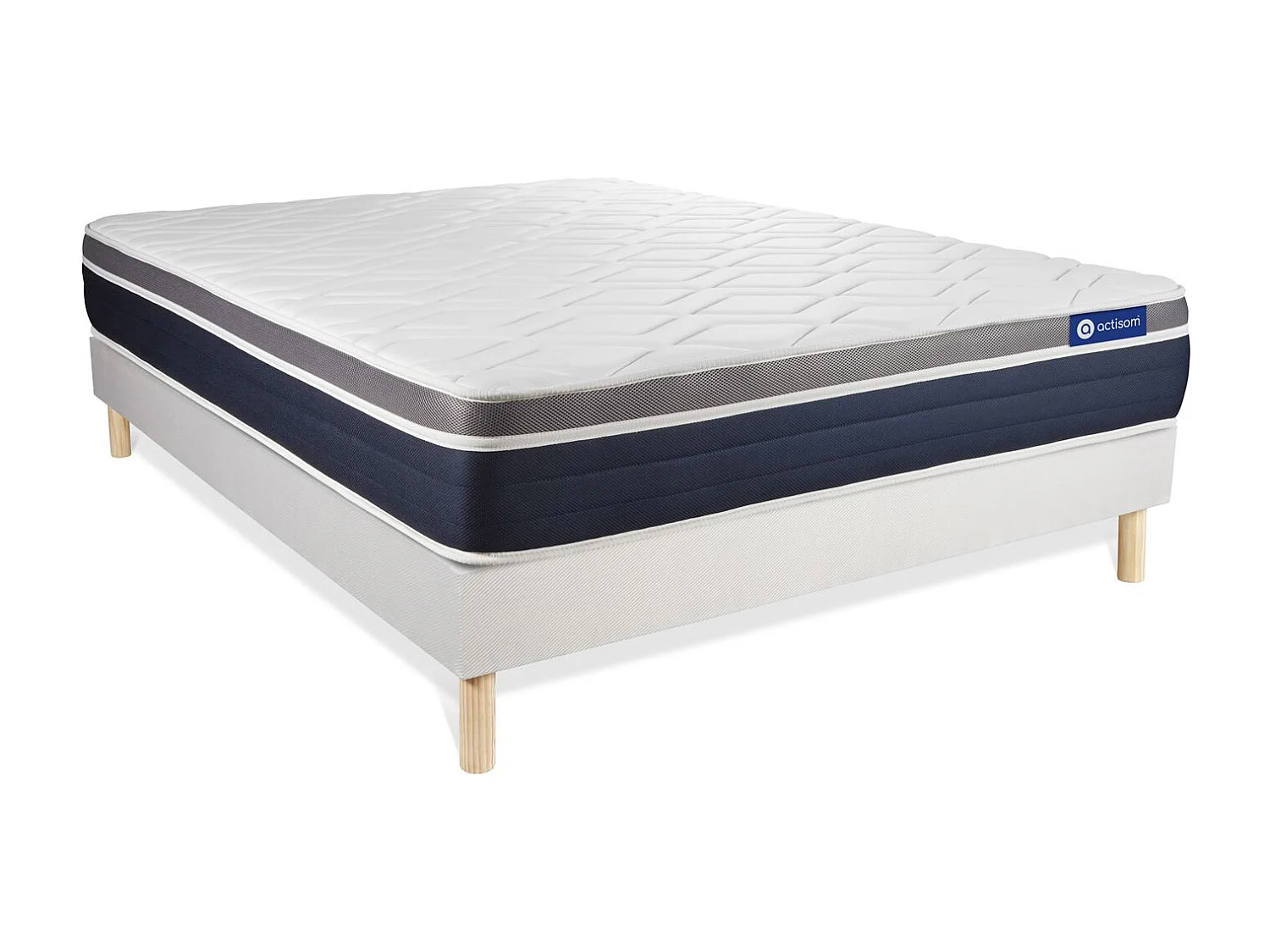 Ensemble Matelas Sommier 160x190 cm - Actilatex Confort