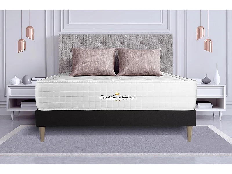 lattenbodem en Buckingham matras 120x190 cm , Matrasdikte : 30 cm , traagschuim , gebalanceerd, 7 comfortzones