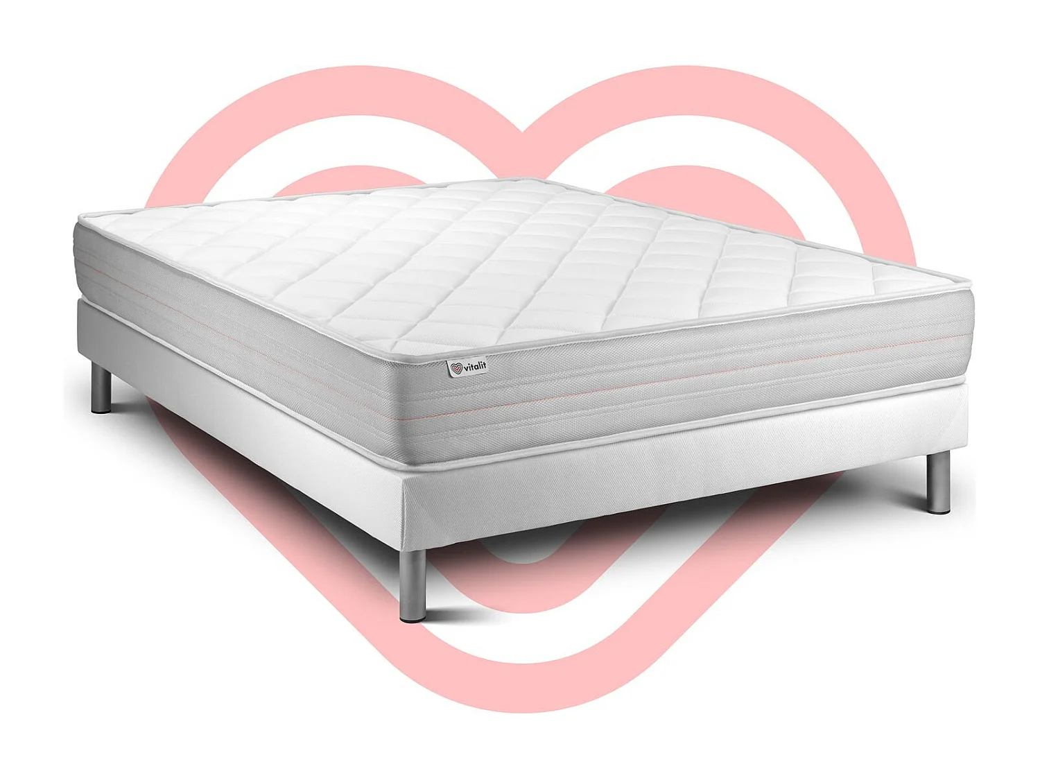 Ensemble Matelas Sommier 150x200 cm - Vitalmemo
