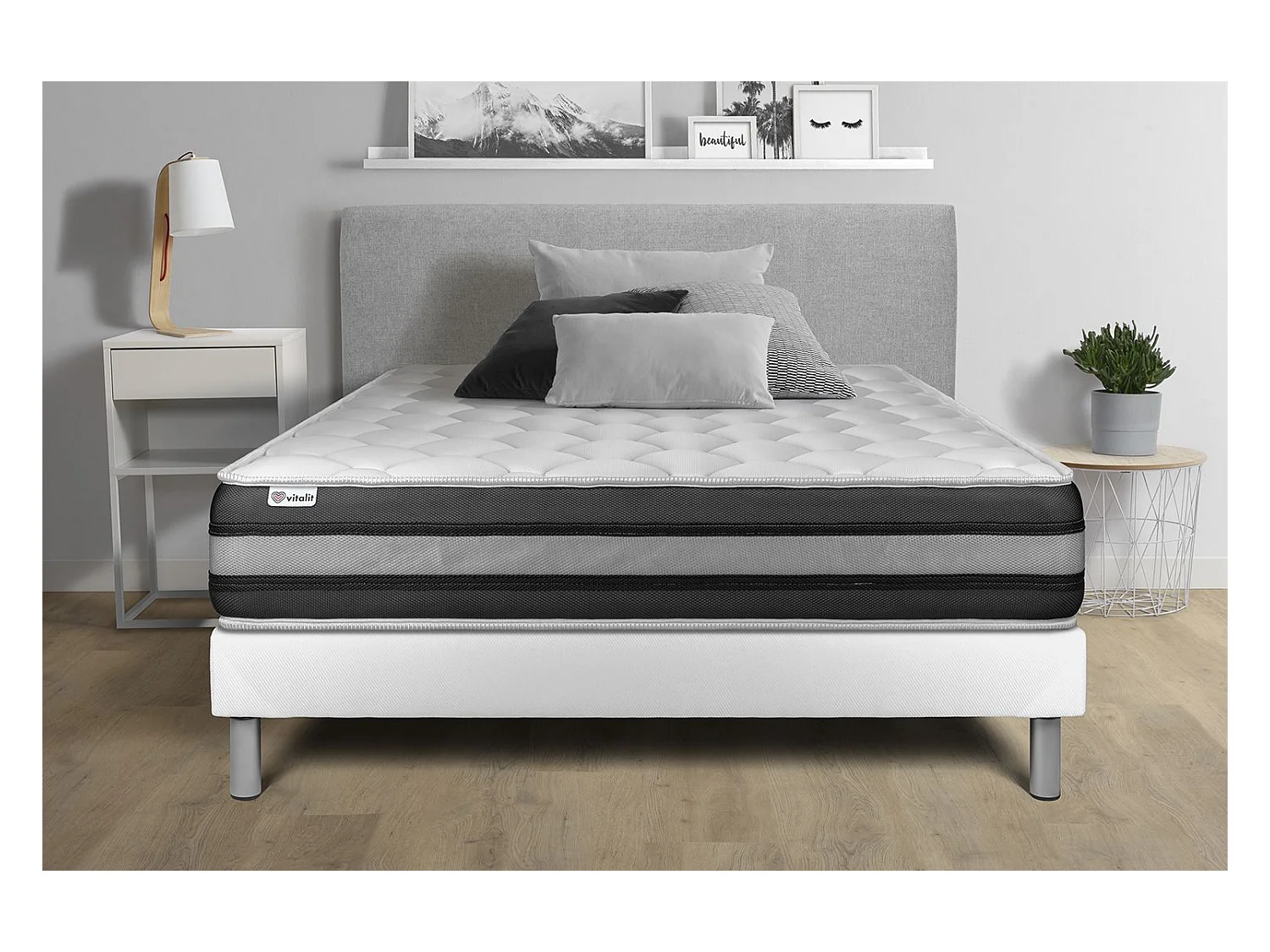 Ensemble Matelas Sommier 150x200 cm - Vitalspring Zen
