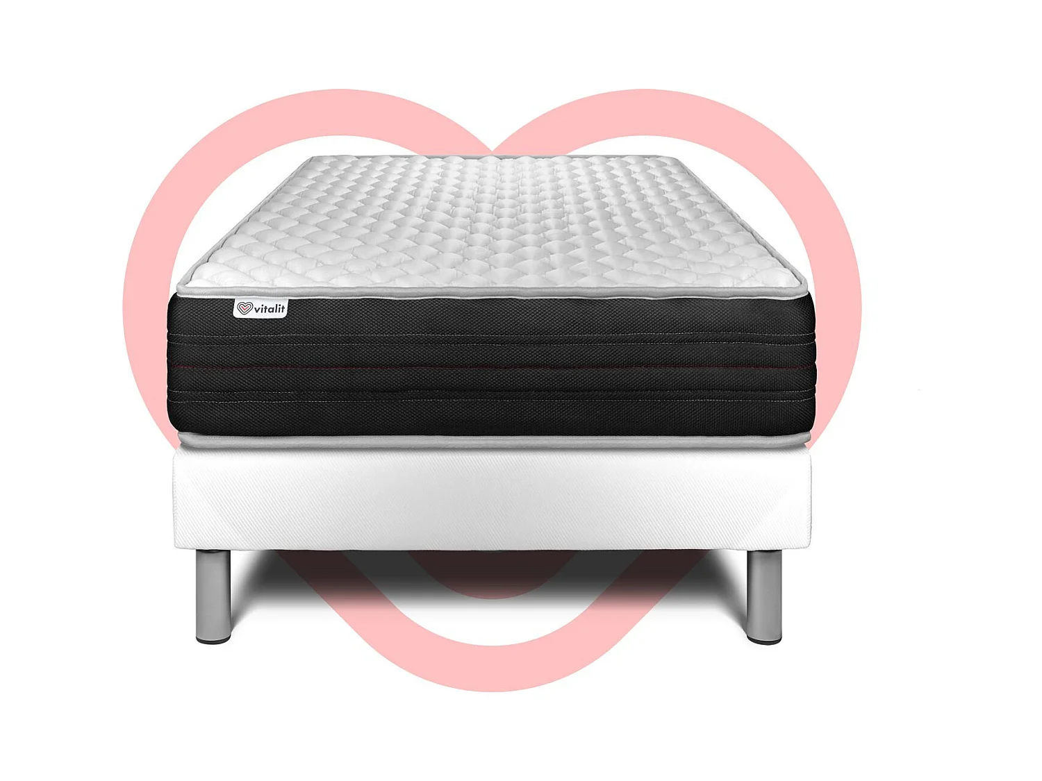 Ensemble Matelas Sommier 120x200 cm - Vitalmemo One