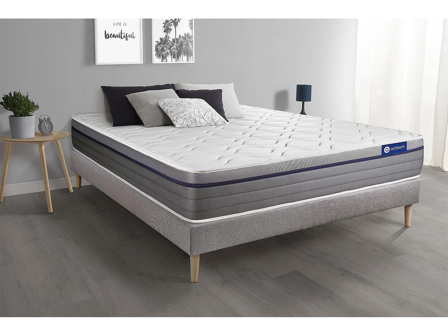 Ensemble Matelas Sommier 135x200 cm - ActiMemo Zen
