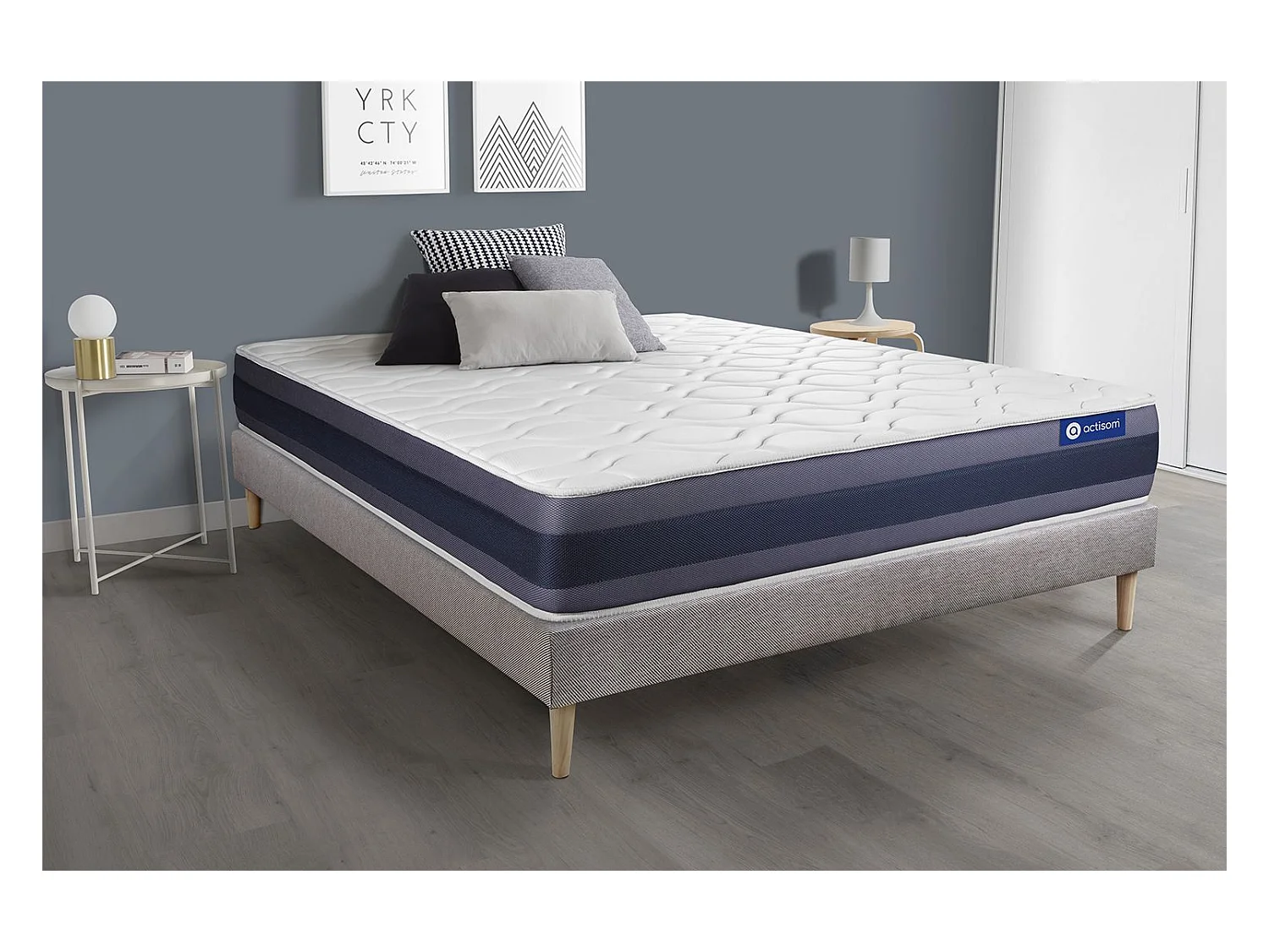 Ensemble Matelas Sommier 150x190 cm - Actiflex Morpho