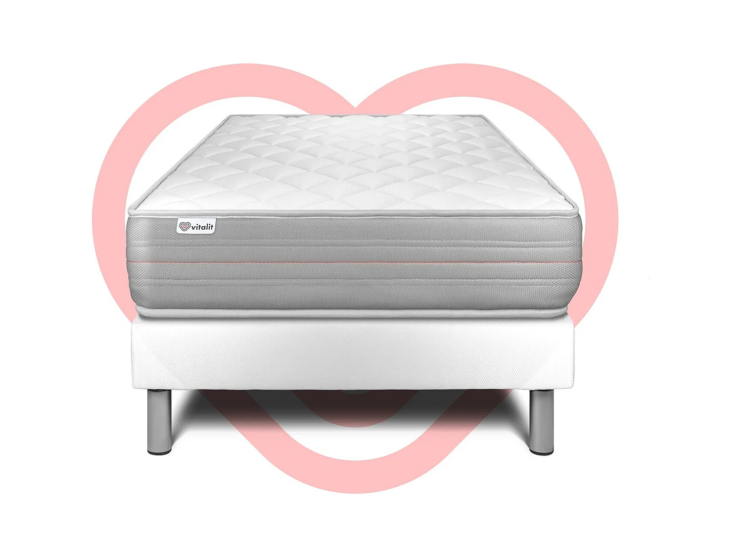 Ensemble Matelas Sommier 120x190 cm - Vitalmemo