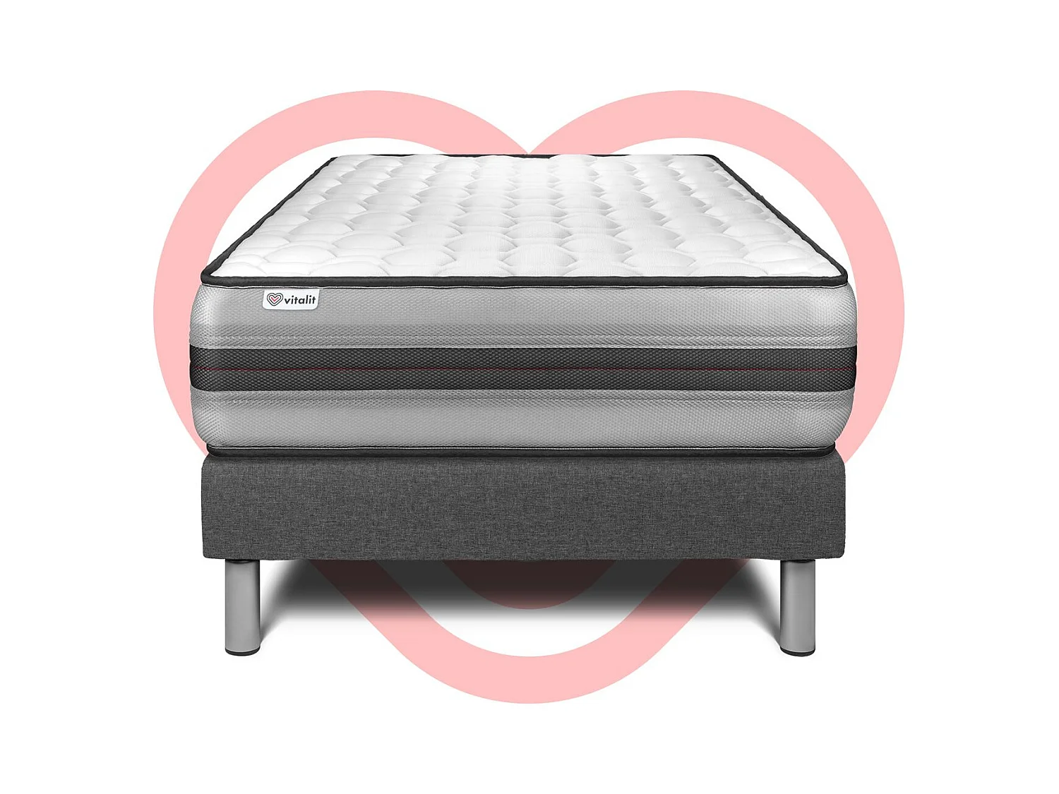 Ensemble Matelas Sommier 120x200 cm - Vitalpower Recover