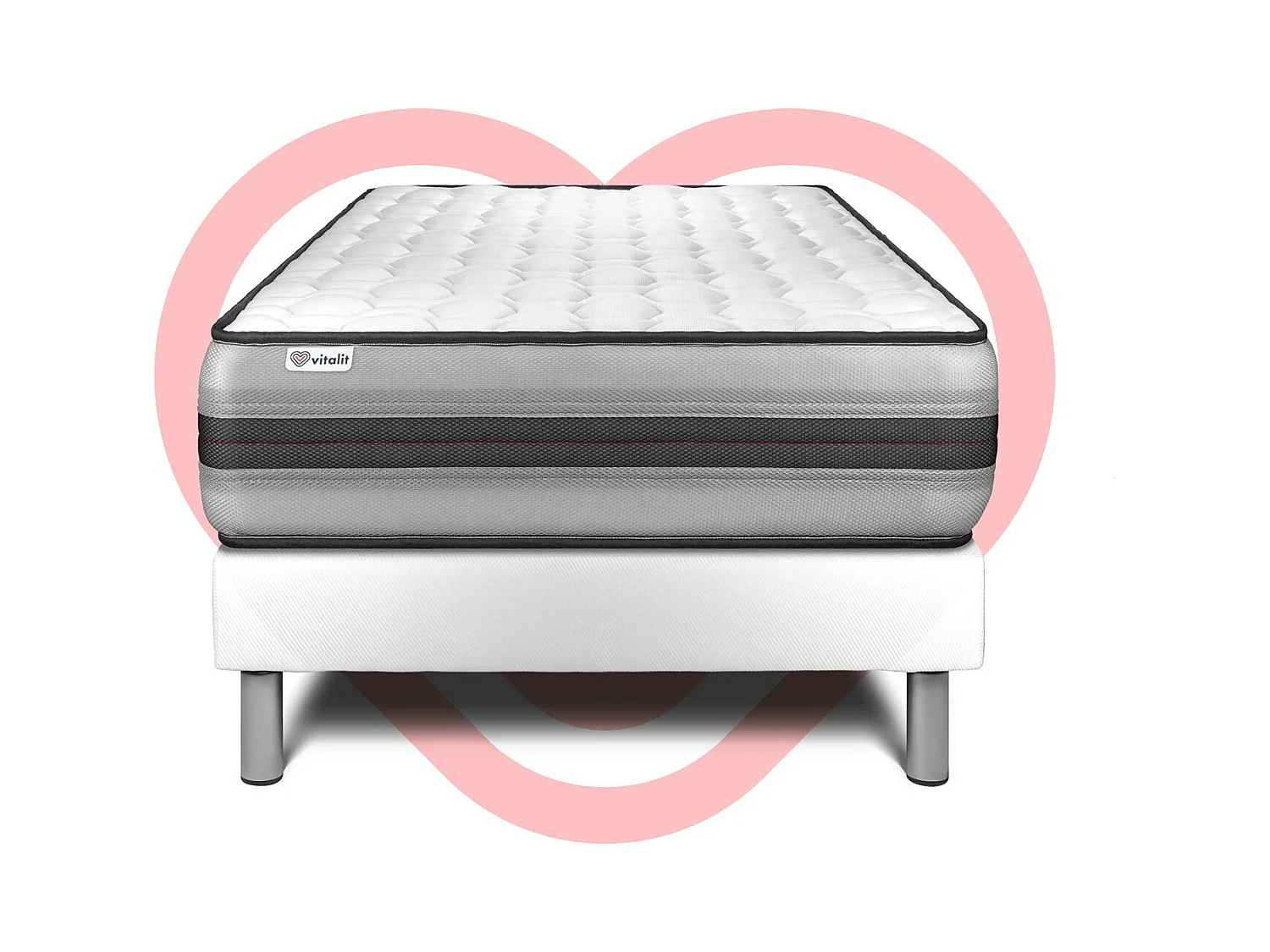 Ensemble Matelas Sommier 120x190 cm - Vitalpower Recover