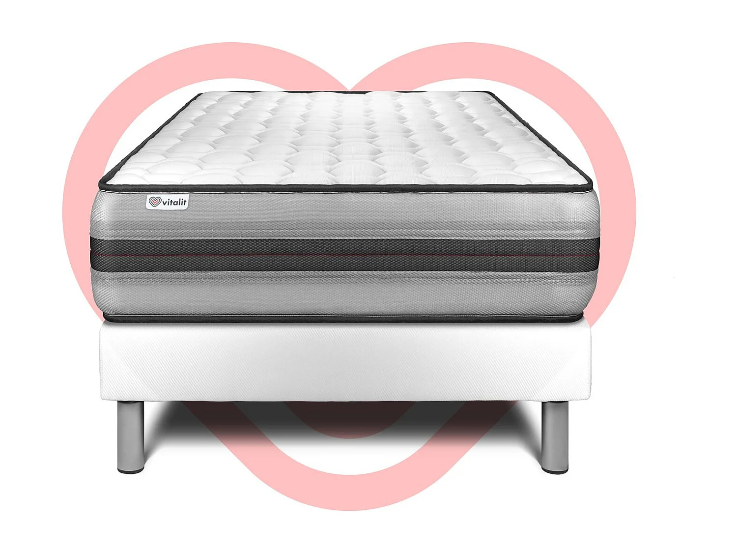 Ensemble Matelas Sommier 120x190 cm - Vitalpower Recover