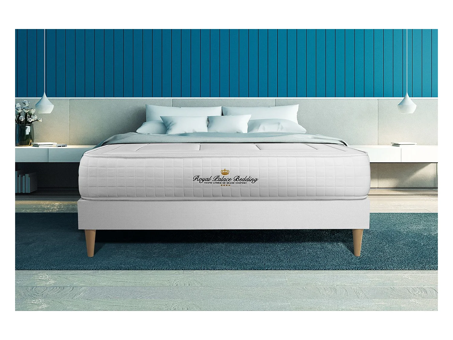 Ensemble Matelas Sommier 150x200 cm - Balmoral