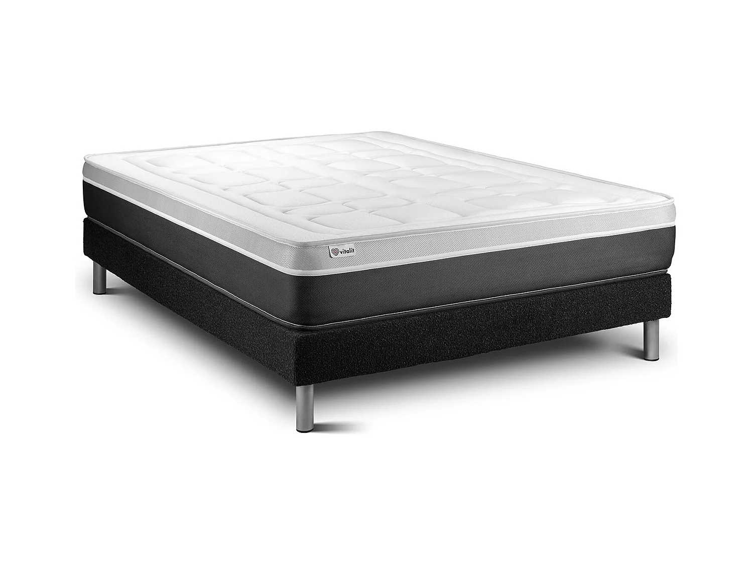 Ensemble Matelas Sommier 135x190 cm - Vital Soft