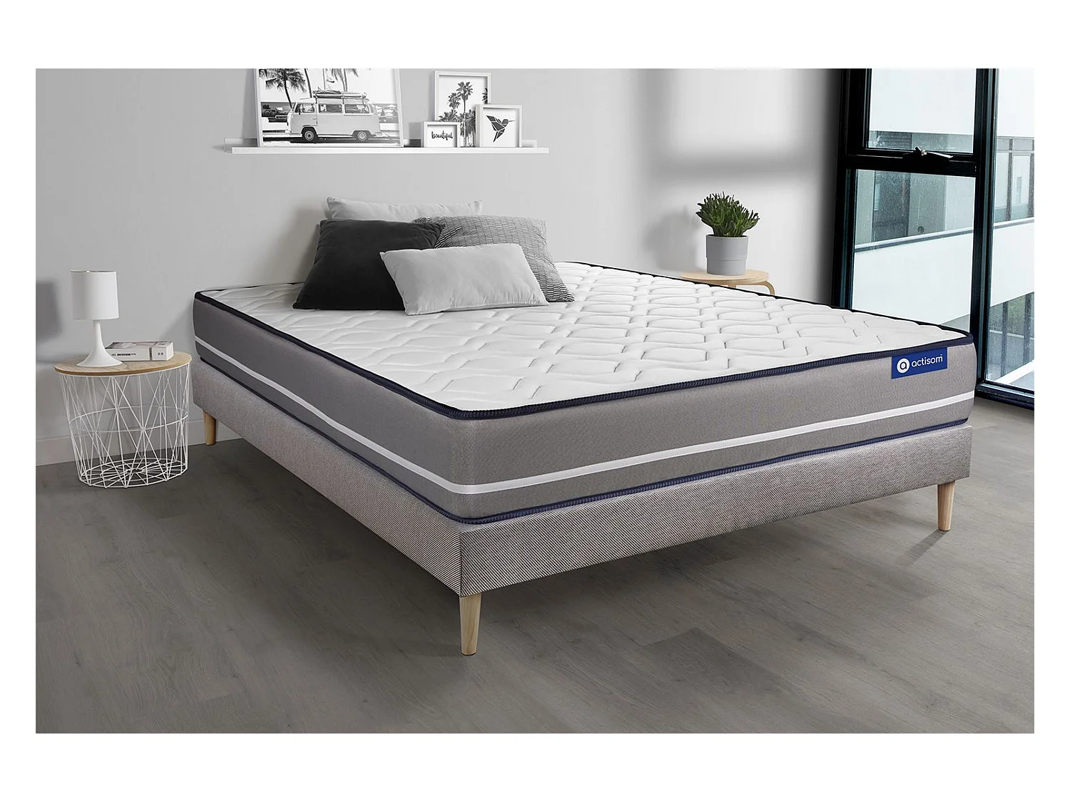 Ensemble Matelas Sommier 150x190 cm - Actilatex Pur