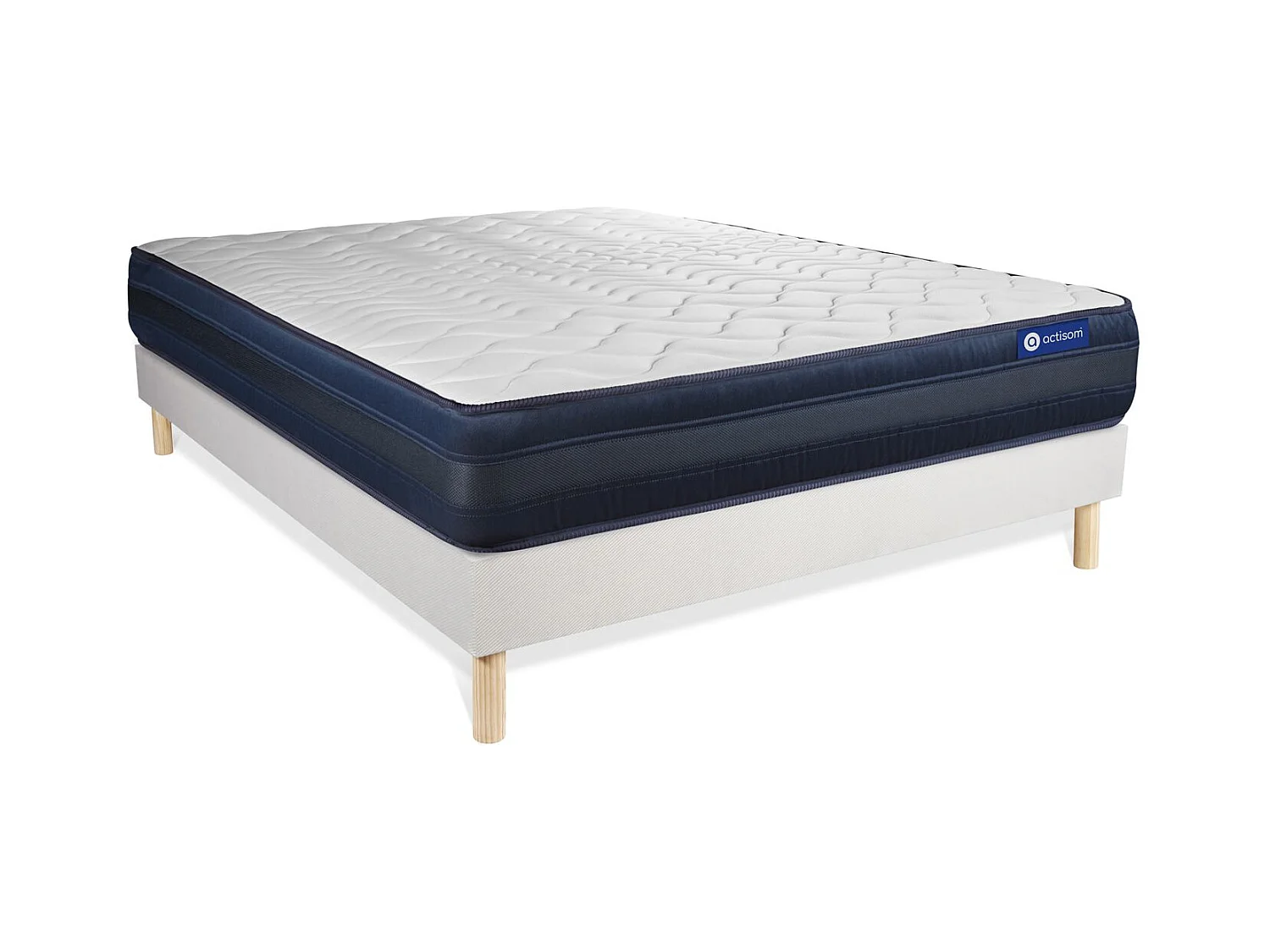 Ensemble Matelas Sommier 135x190 cm - Actilatex Tech