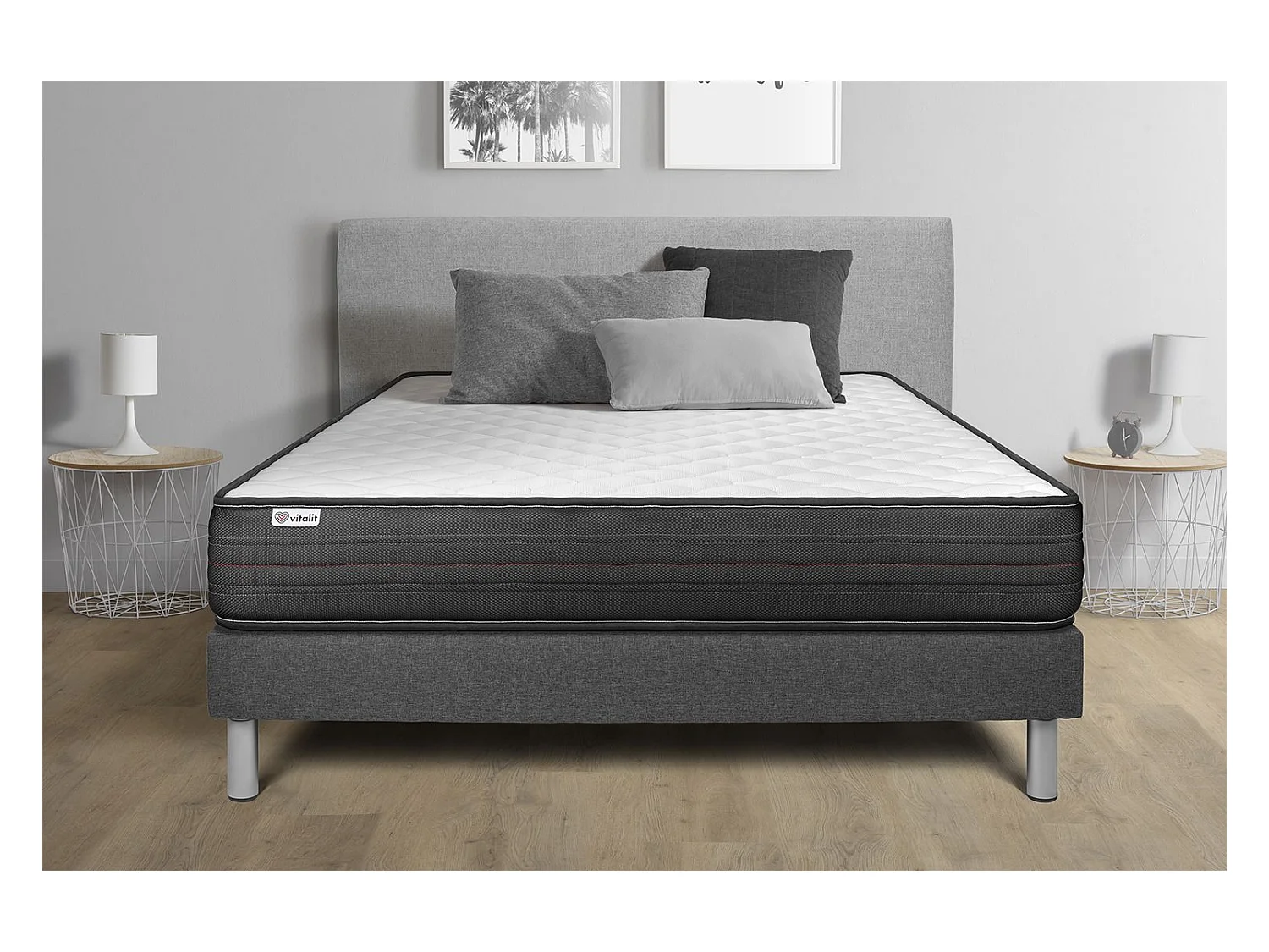 Ensemble Matelas Sommier 150x200 cm - Vitalpower