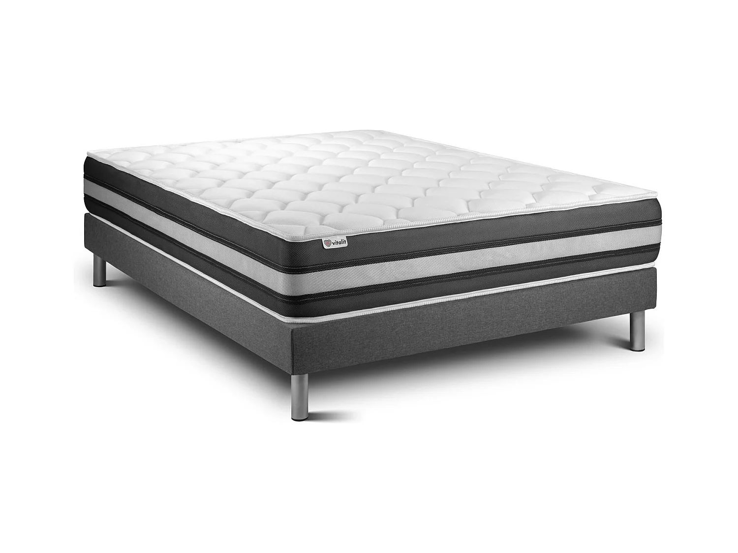 Ensemble Matelas Sommier 150x200 cm - Vitalspring Zen